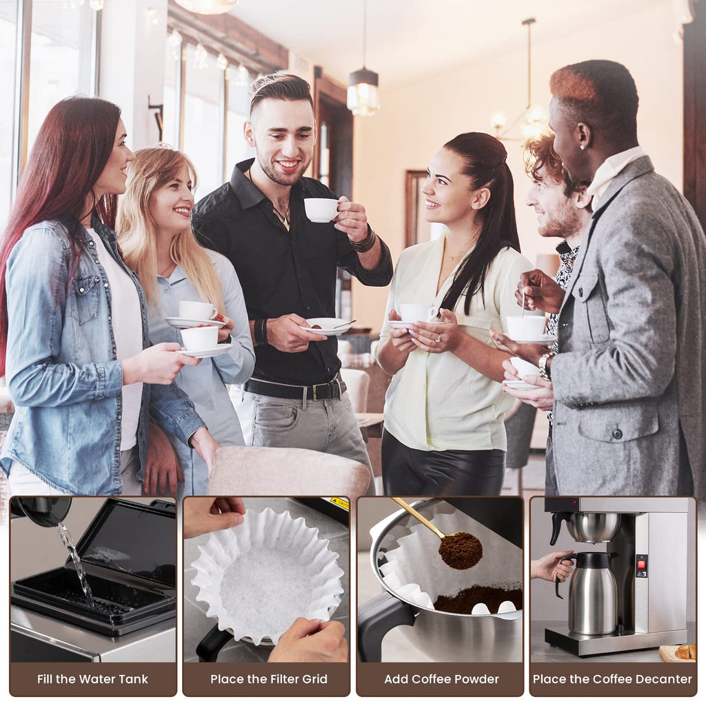 12-Cup Commercial Coffee Maker with Thermal Carafe F711198