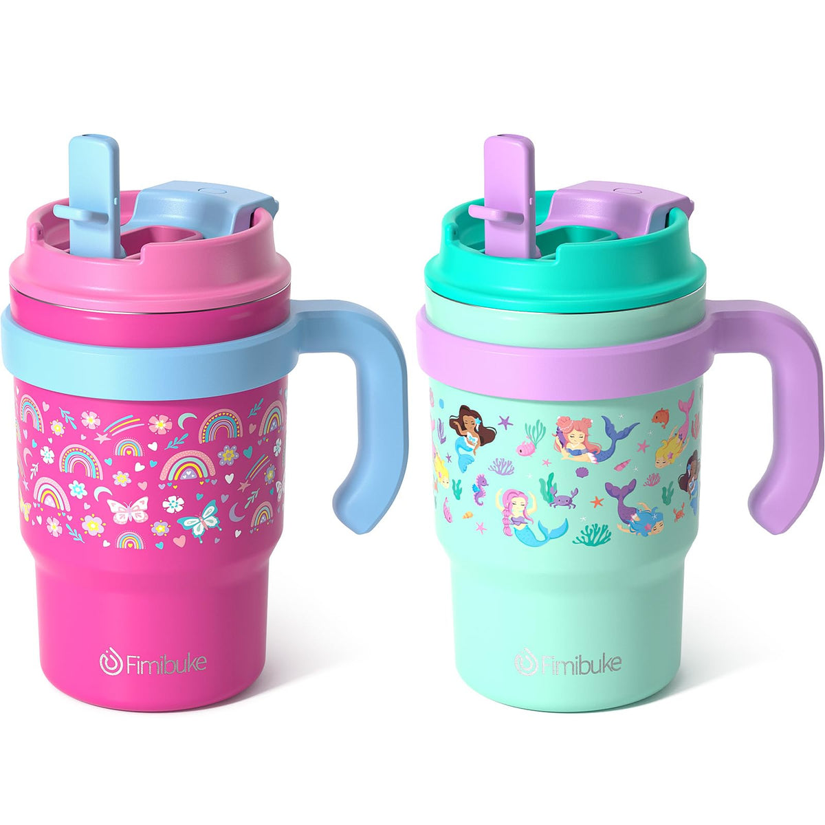 16oz Kids Insulated Tumbler with Handle, 2 Pack P55485