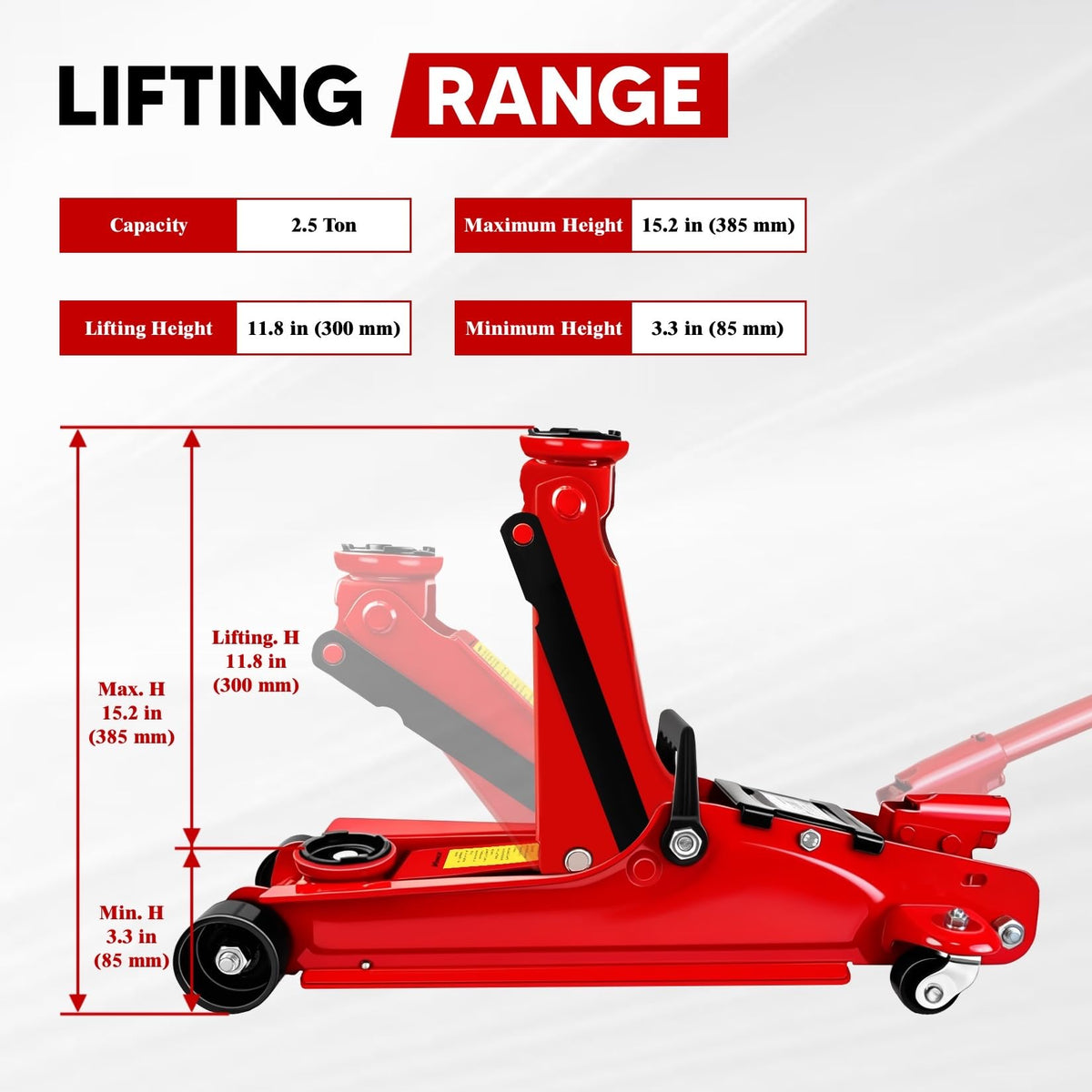 2.5 Ton Low-Profile Hydraulic Floor Jack J11286