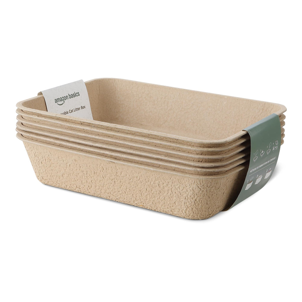 Disposable Cat Litter Box Large 6-Pack S207830
