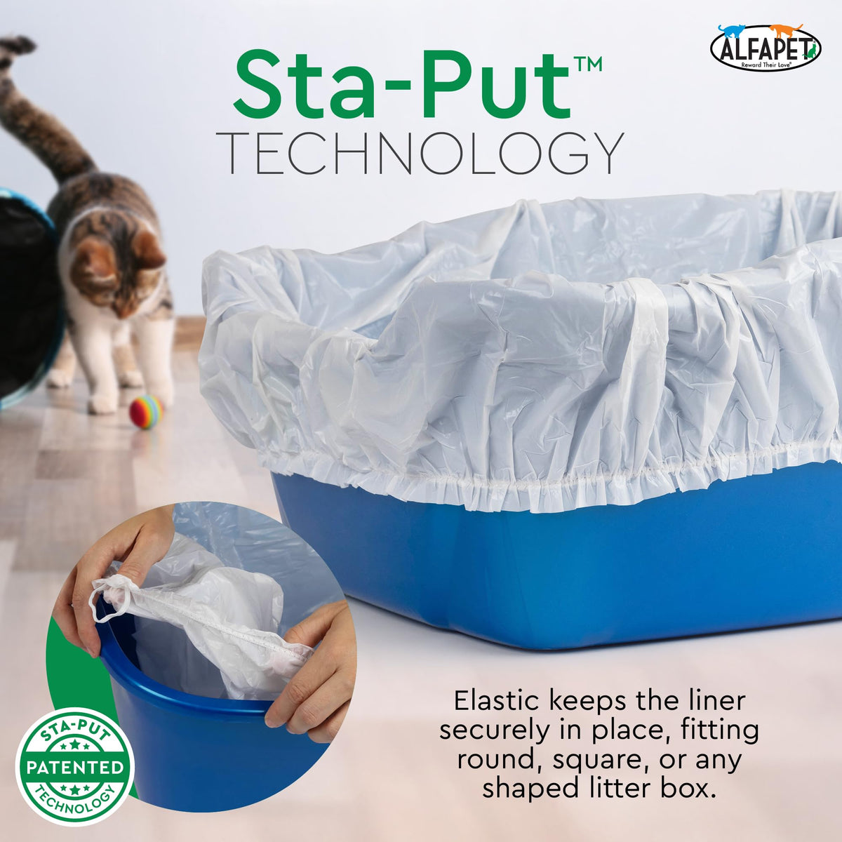 Elastic Cat Litter Box Liners, 13 Count Super Jumbo B247220