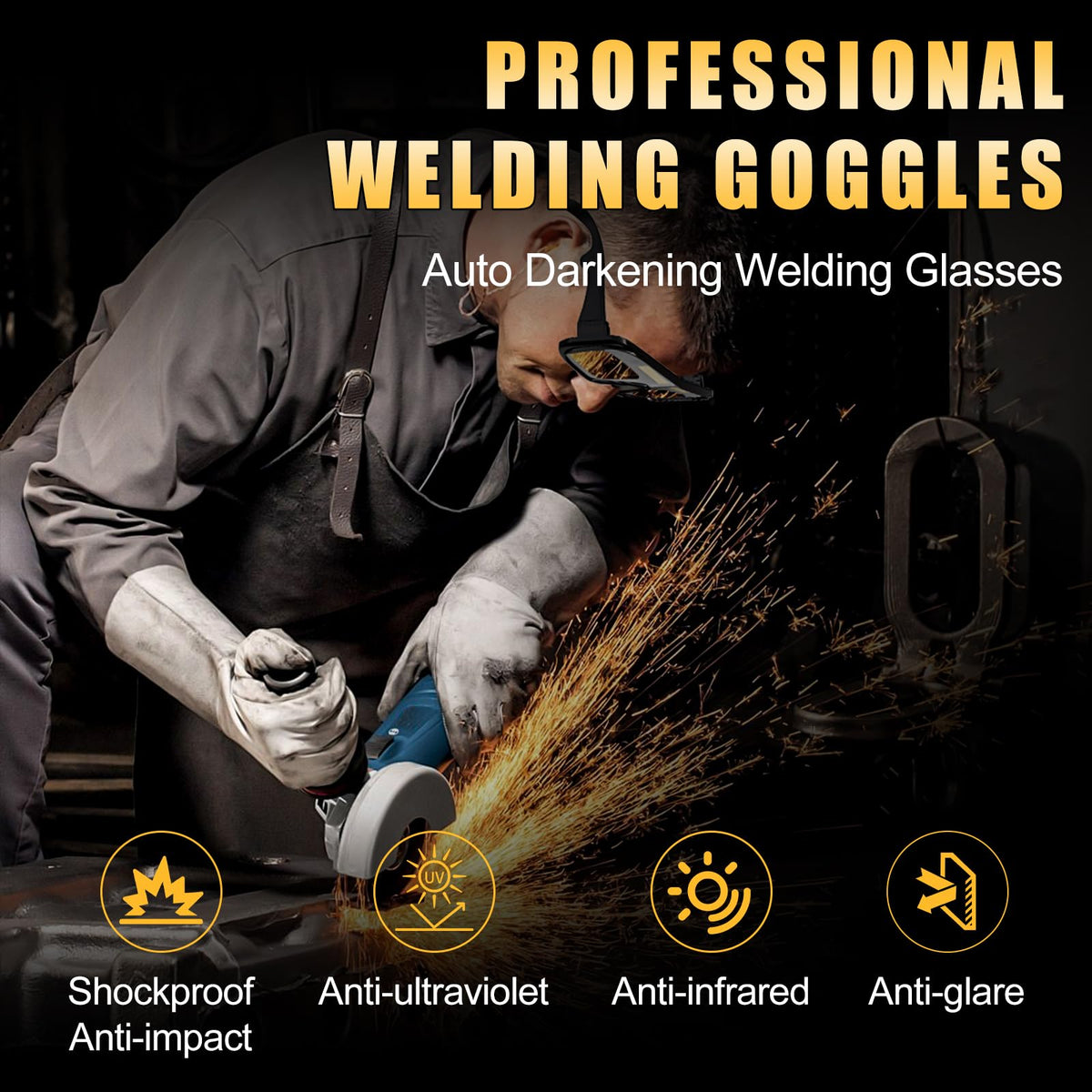 Auto Darkening Welding Safety Glasses Y446015