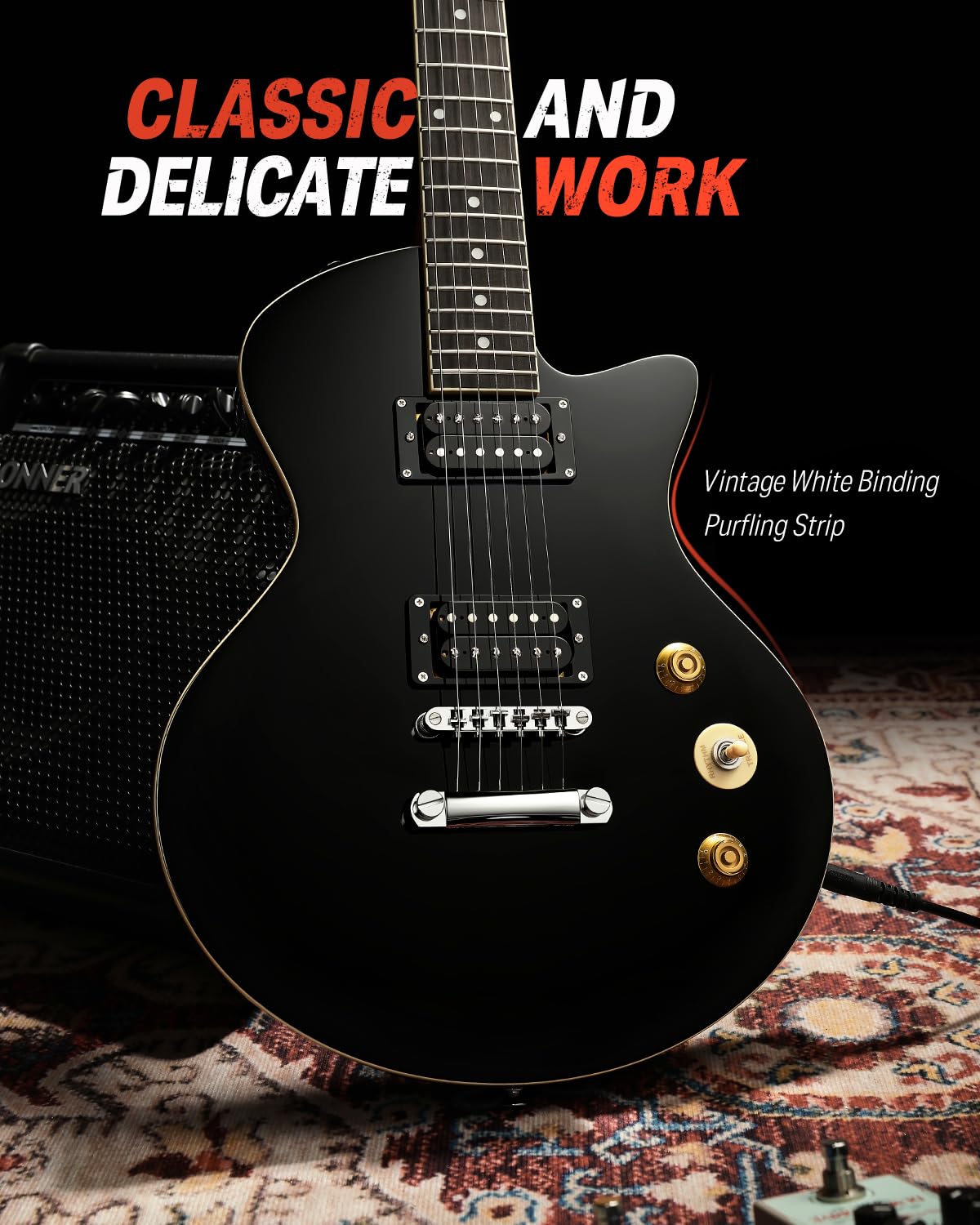 39" Electric Guitar with Dual Humbucker Pickups D6137