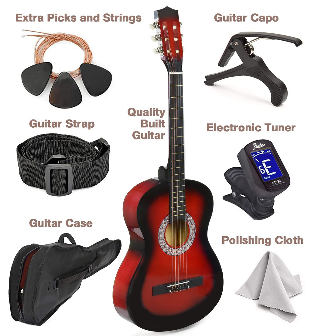 30" Wood Classical Guitar with Case and Accessories B86548