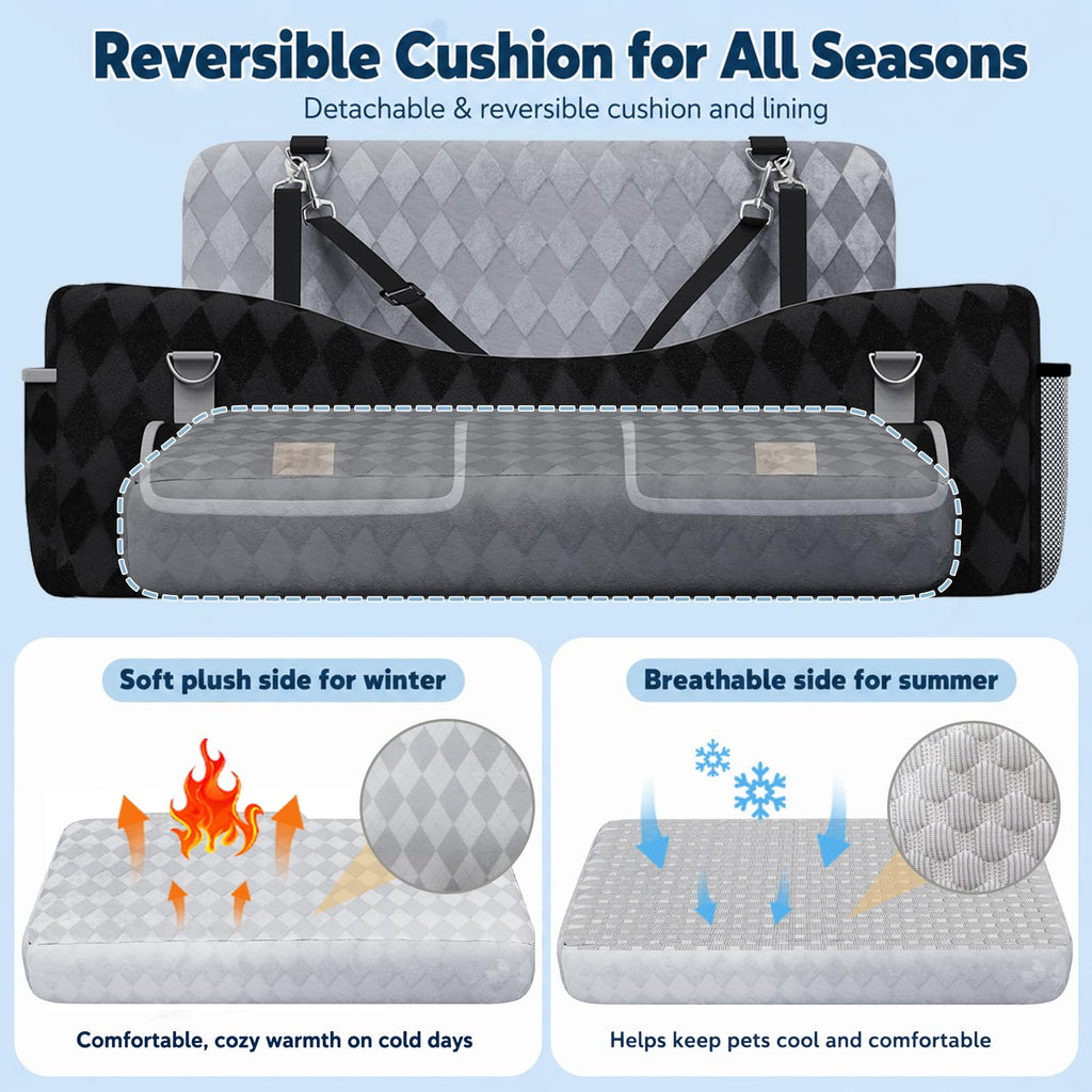 Medium & Large Dog Car Seat with Memory Foam Cushion U140591