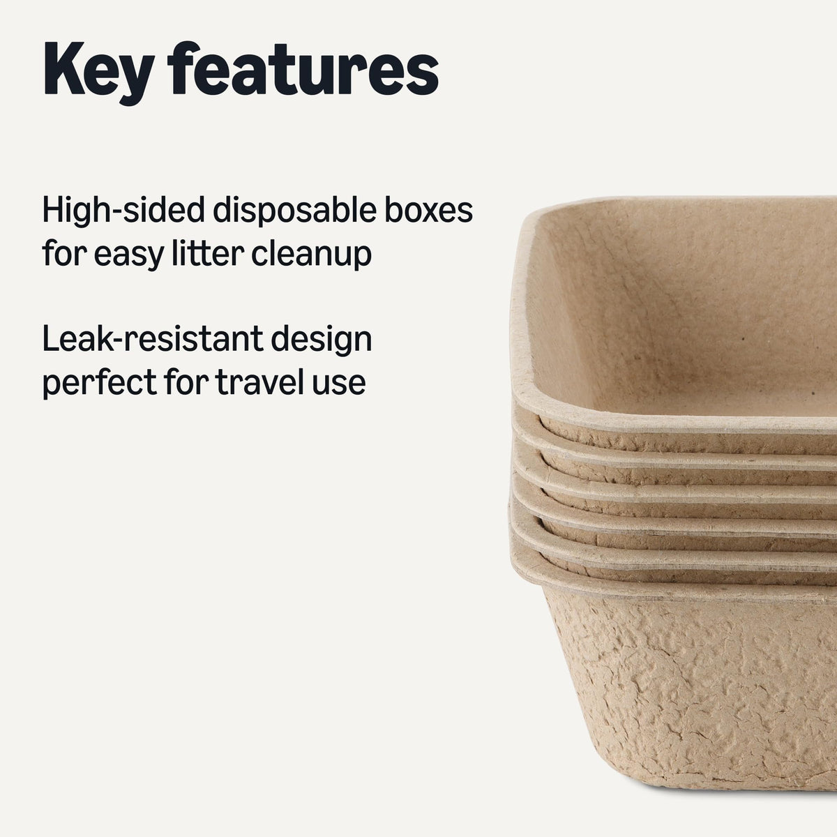 Disposable Cat Litter Box Large 6-Pack S207830