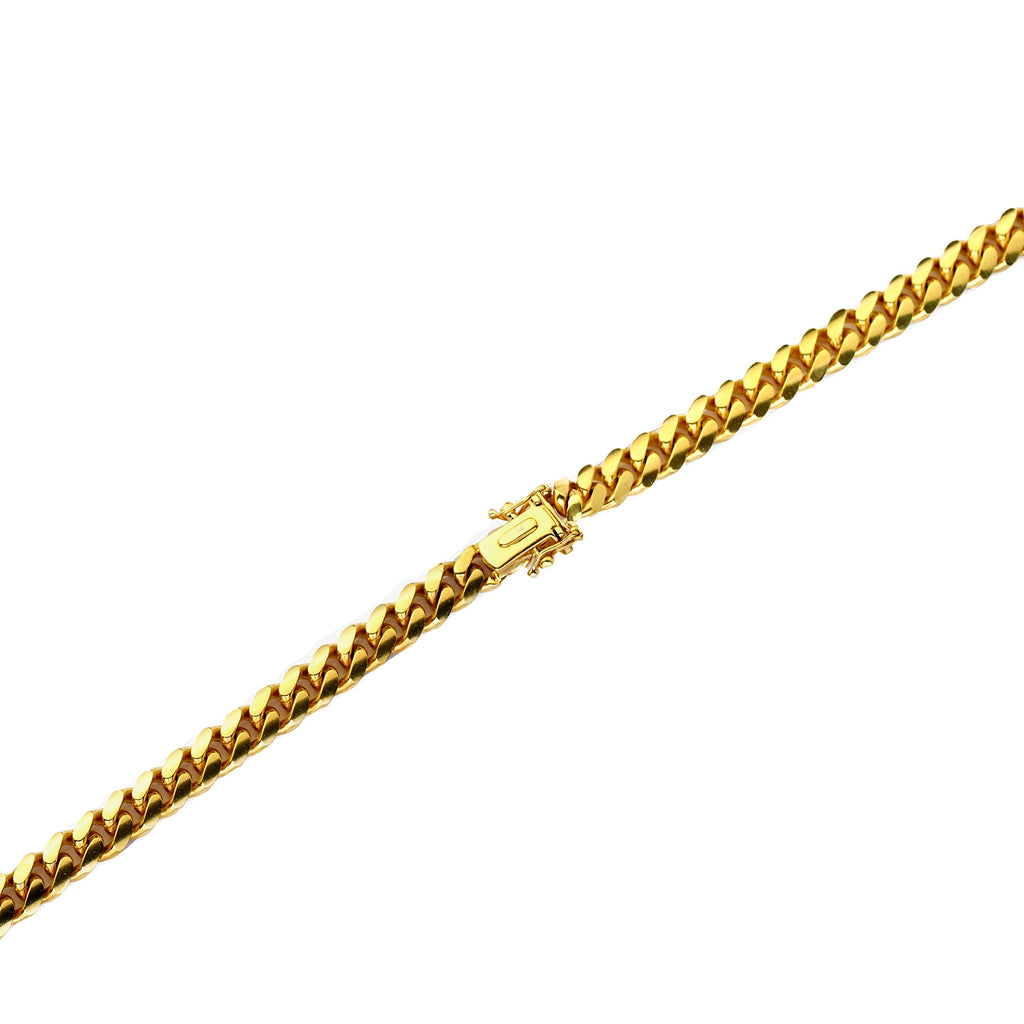 14K Yellow Gold 6mm Miami Cuban Necklace T342
