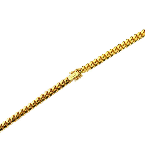 14K Yellow Gold 6mm Miami Cuban Necklace T342