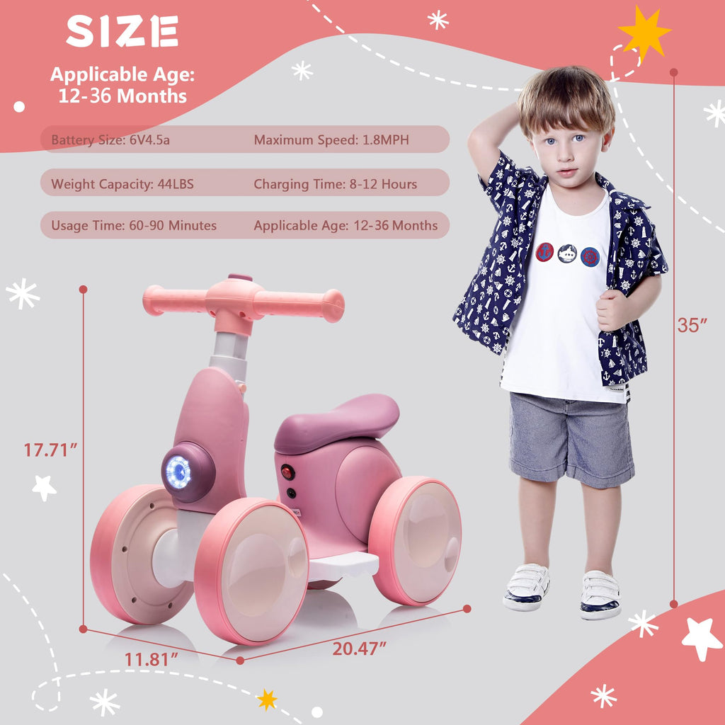 Electric Baby Balance Bike with Bubble Machine V995