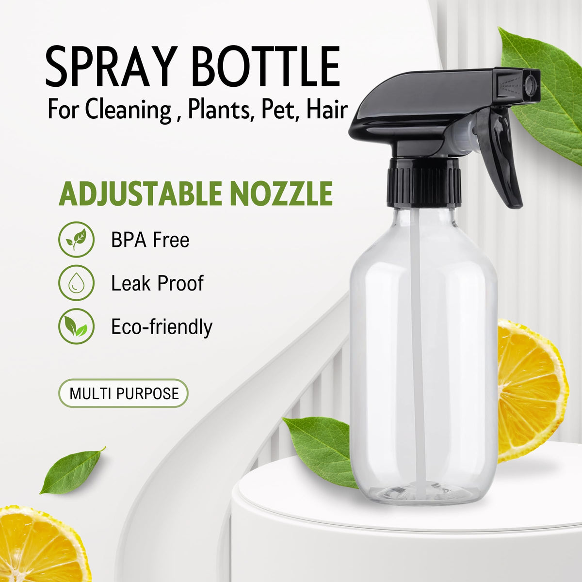 Plastic Spray Bottles 2 Pack 10 oz T2517