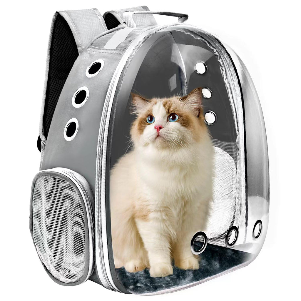 Grey Ventilated Cat Backpack Carrier I895233