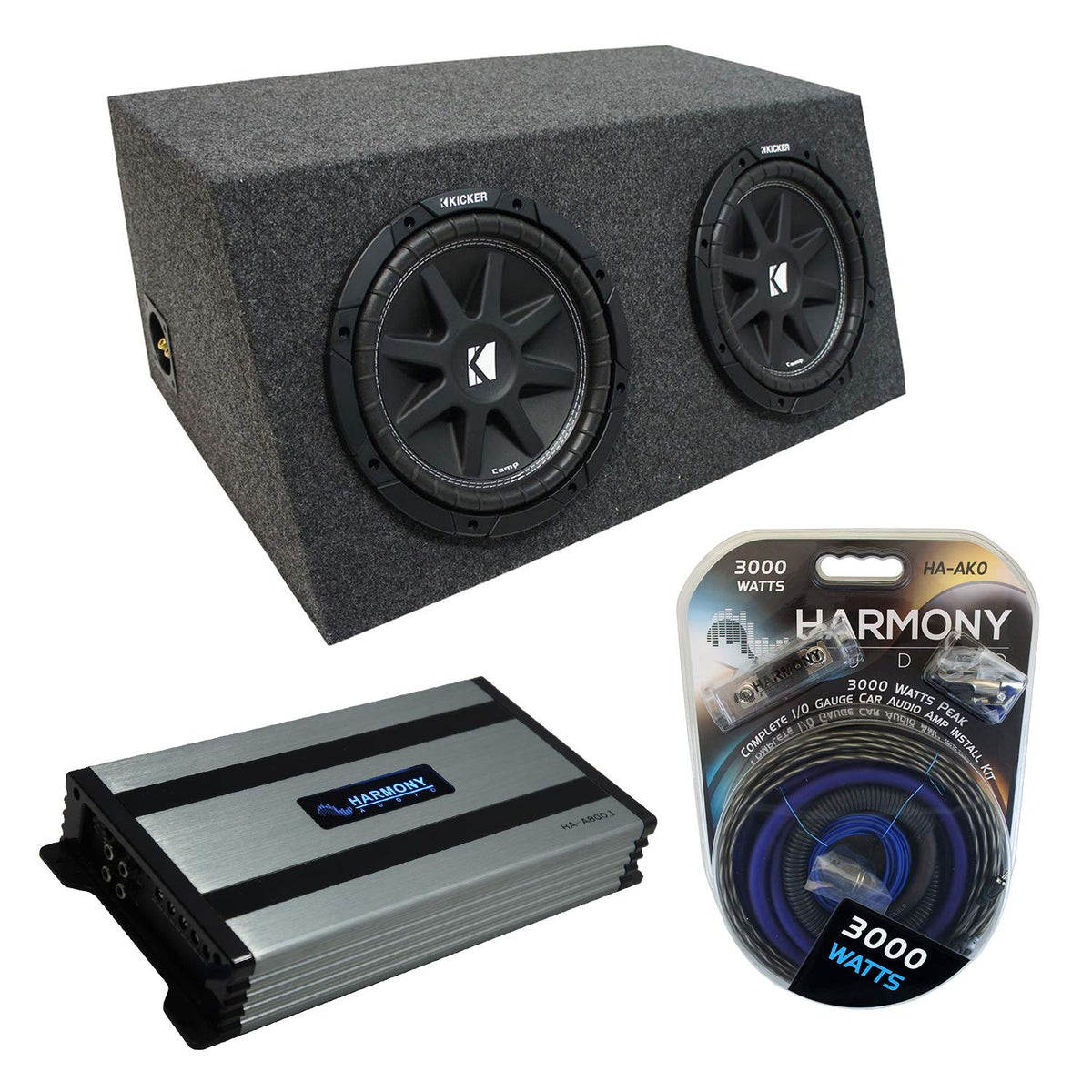 Dual 12" Sub Box and Amplifier J636744