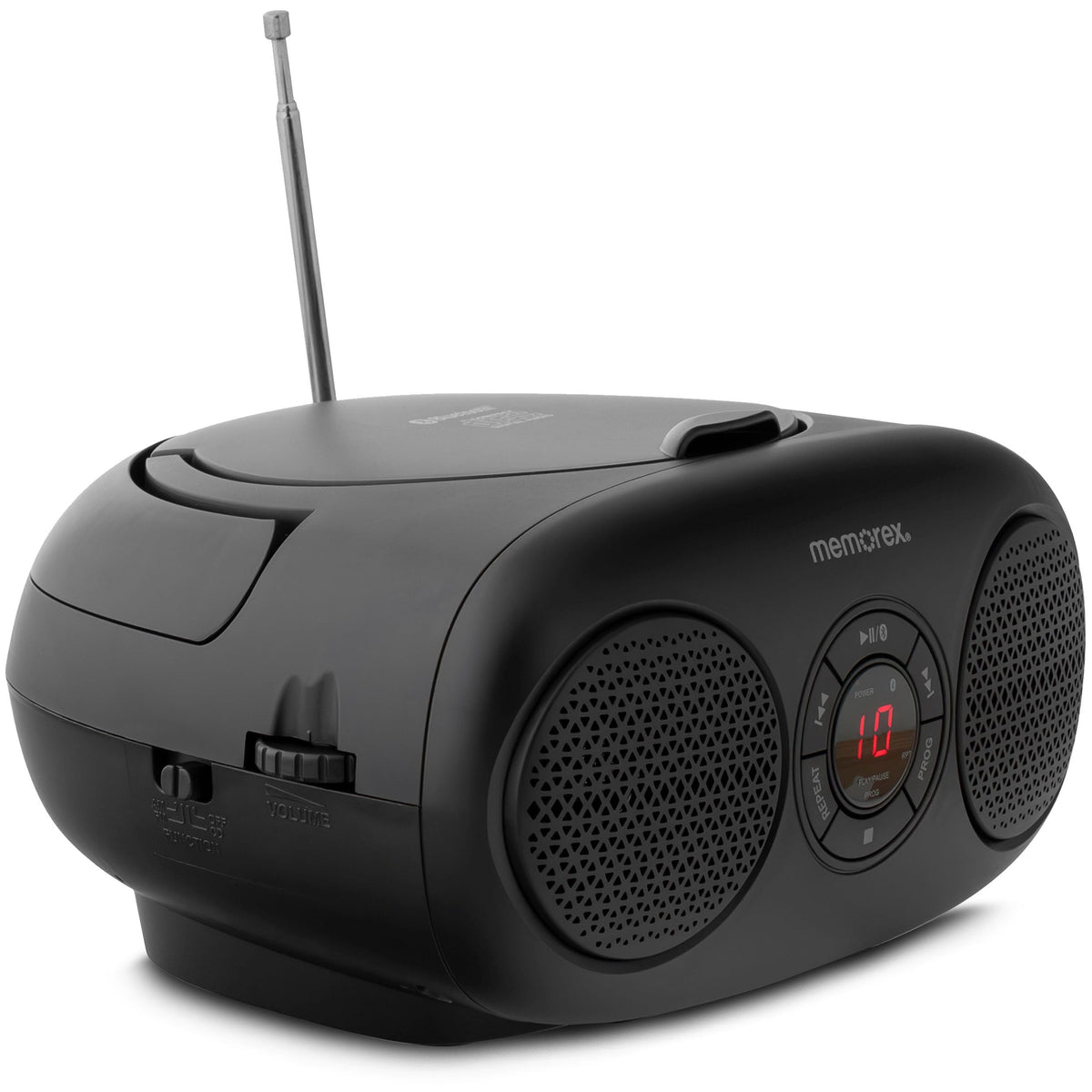 AM/FM Top Loading CD Player Portable Stereo with Auxiliary Input and LED Display T7304