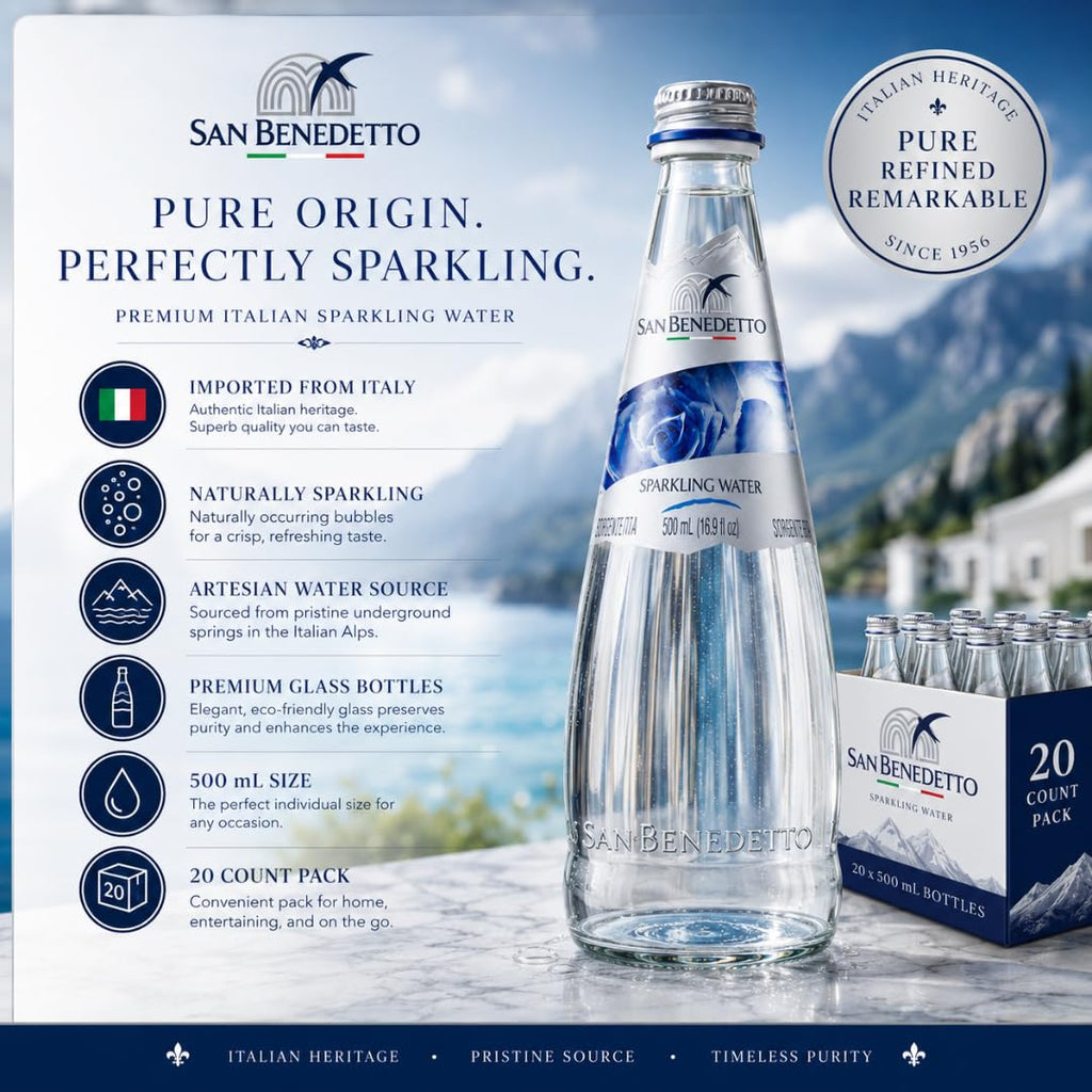 Sparkling Mineral Water 500 mL 20 Pack Glass Bottles R2665
