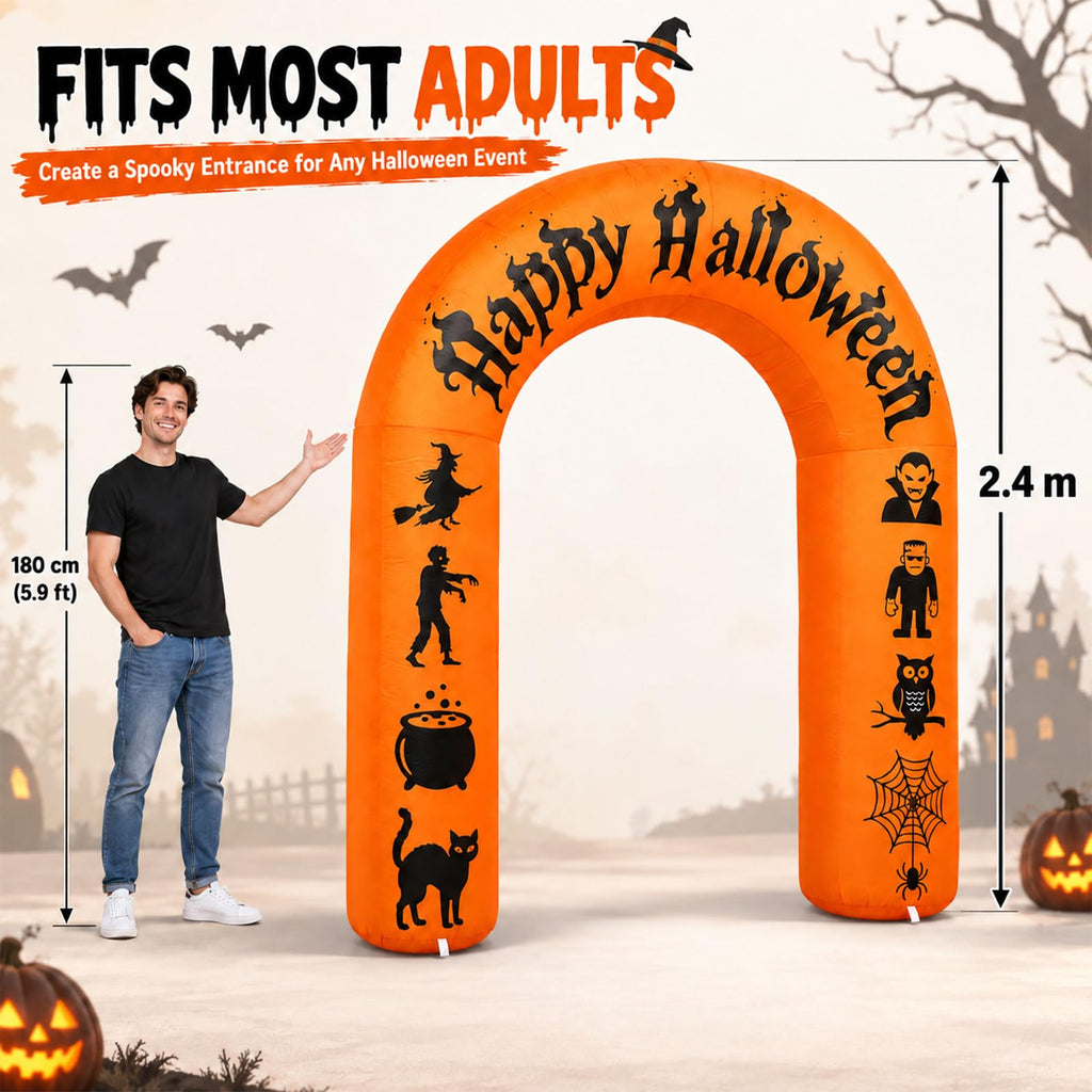 8FT Halloween Inflatable Arch with LED Lights C667567