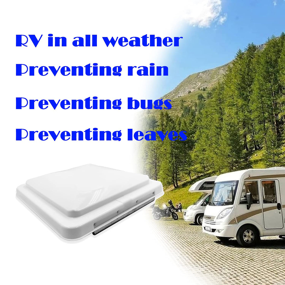 14" White Universal Roof Vent Cover Lid Replacement Q391777