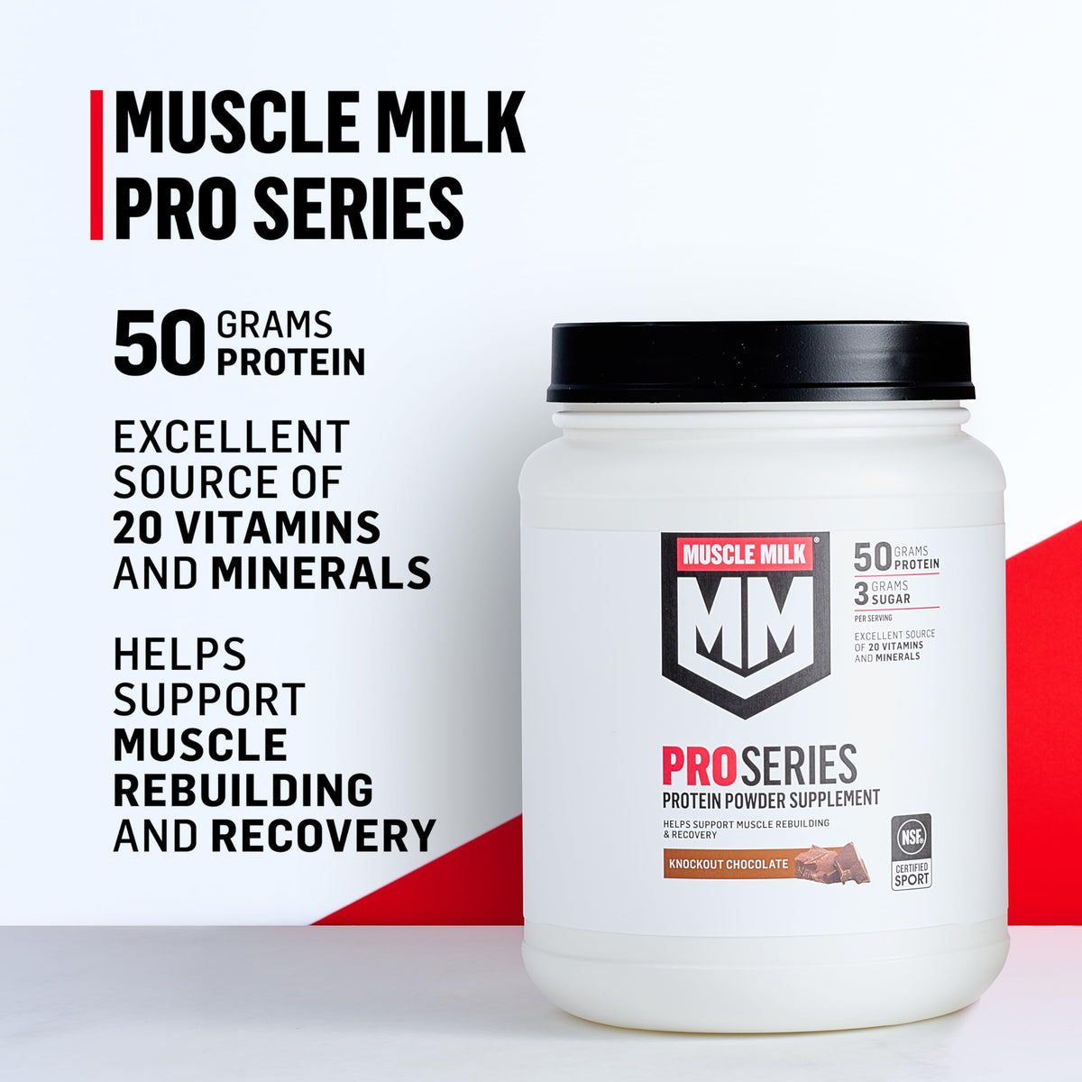 Knockout Chocolate Protein Powder, 5 Pound, 50g Protein C890