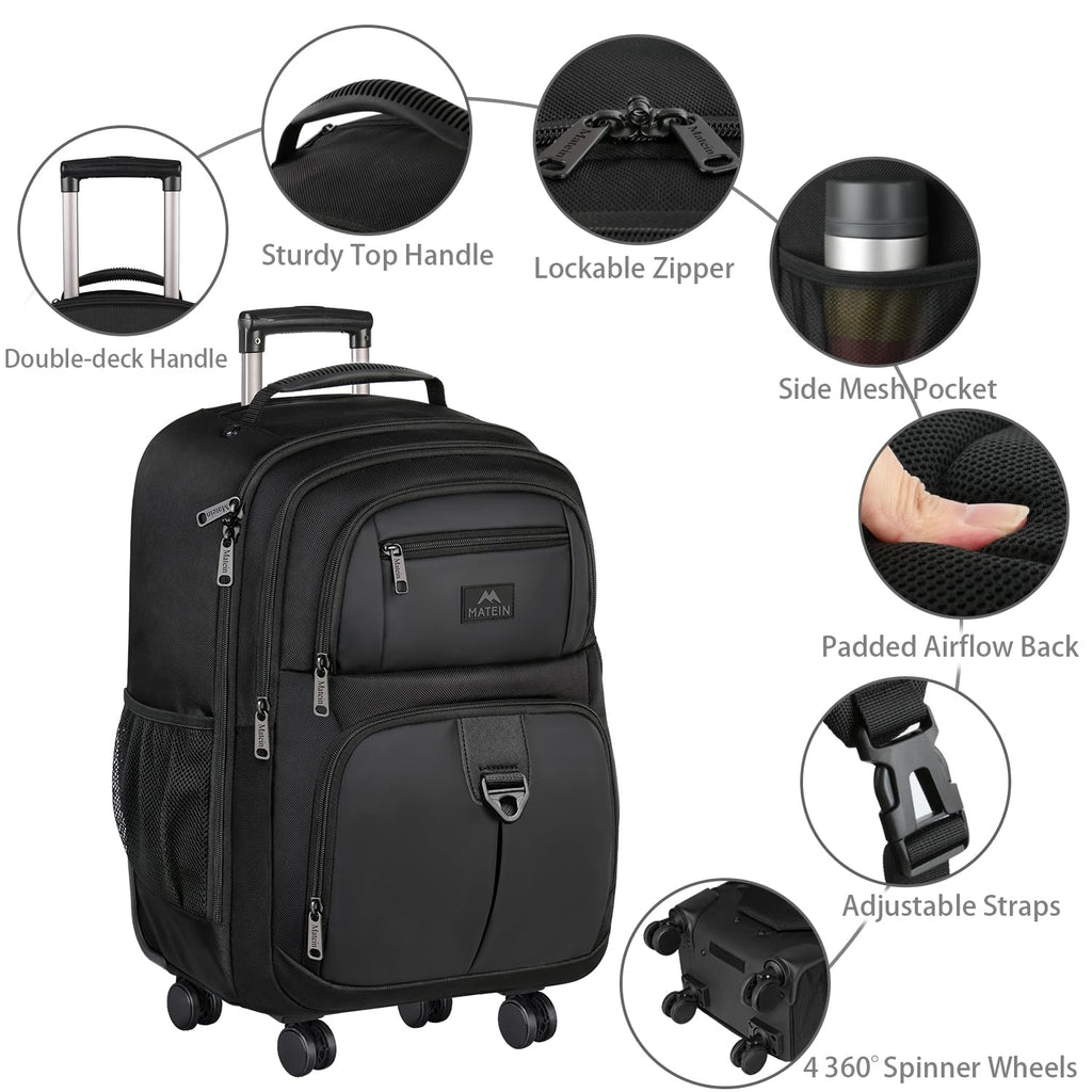 Rolling Backpack with 4 Wheels P1453