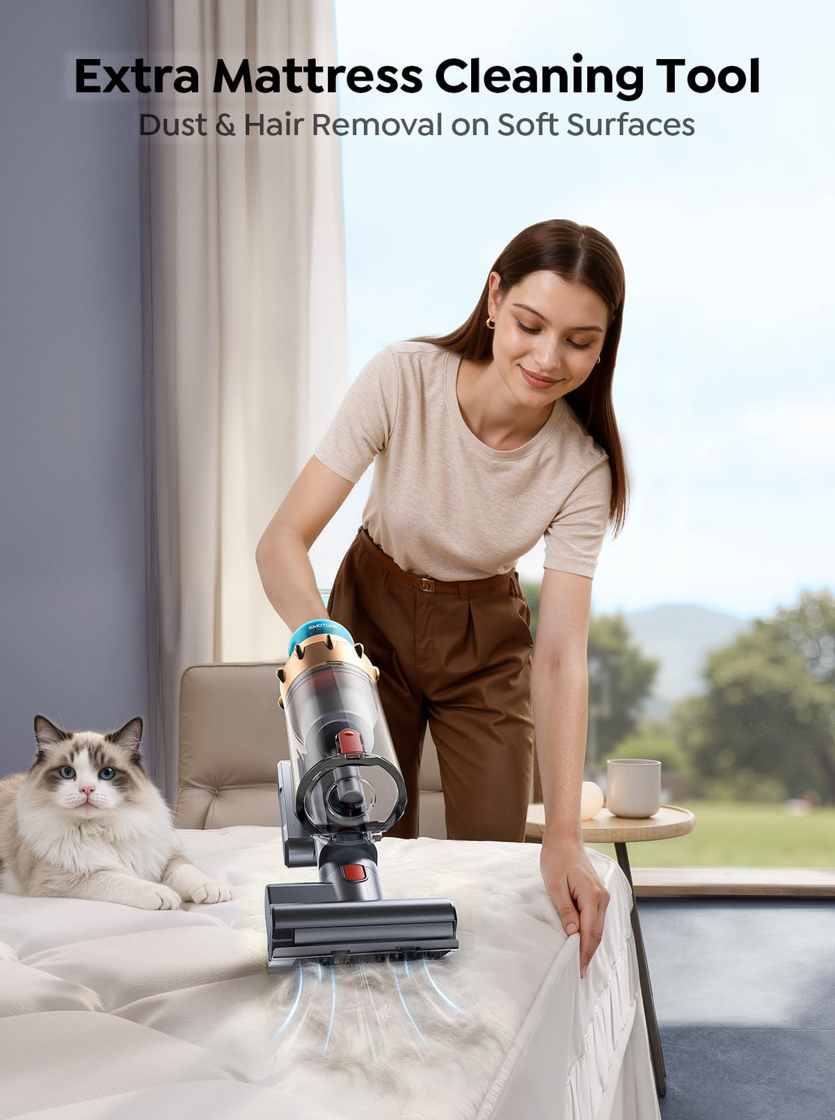 Cordless Vacuum Cleaner, 55KPA 650W 70Mins Stick Vacuum O635046
