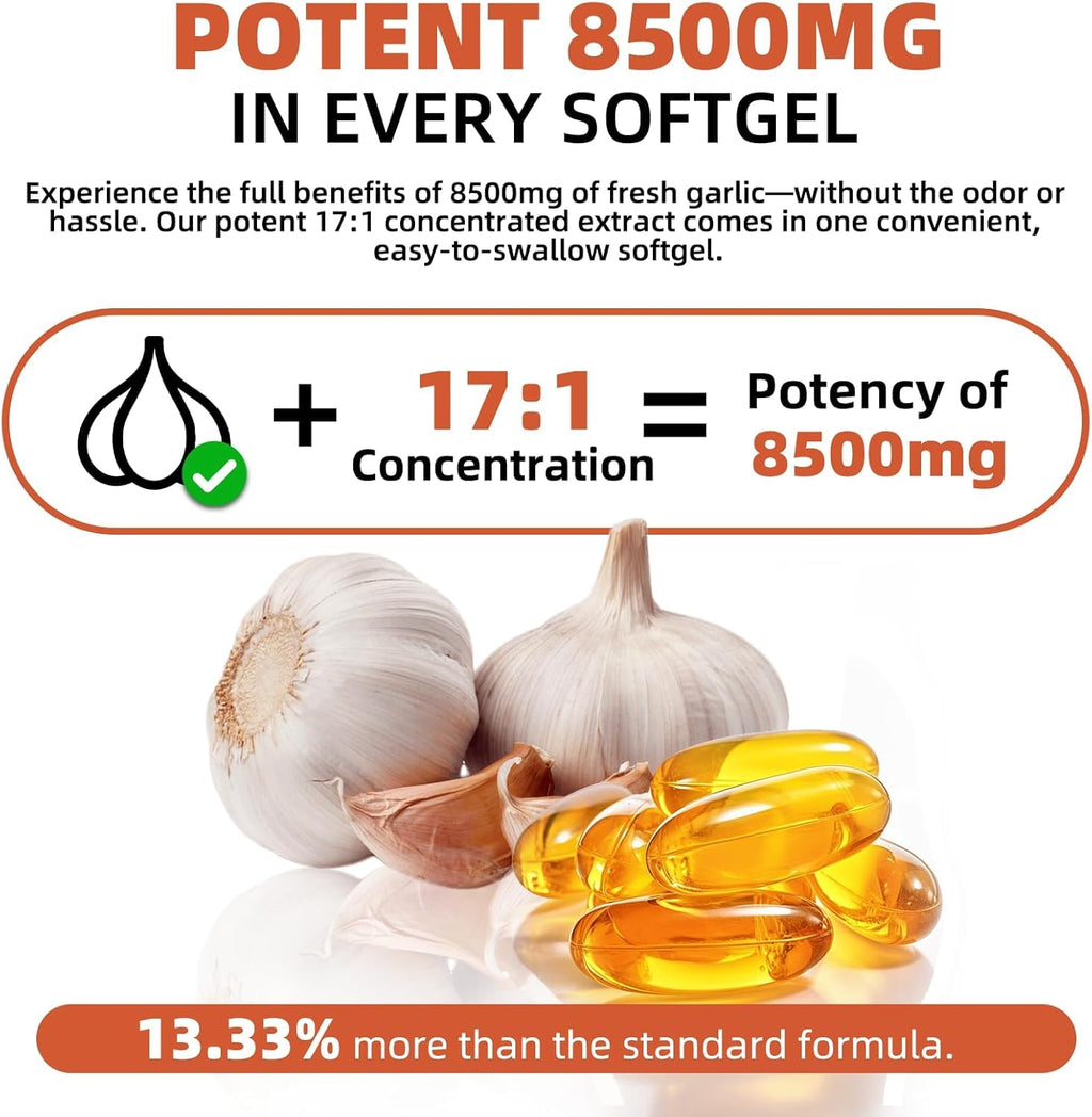 Odorless 8500mg Aged Garlic Extract 300 Softgels X57091