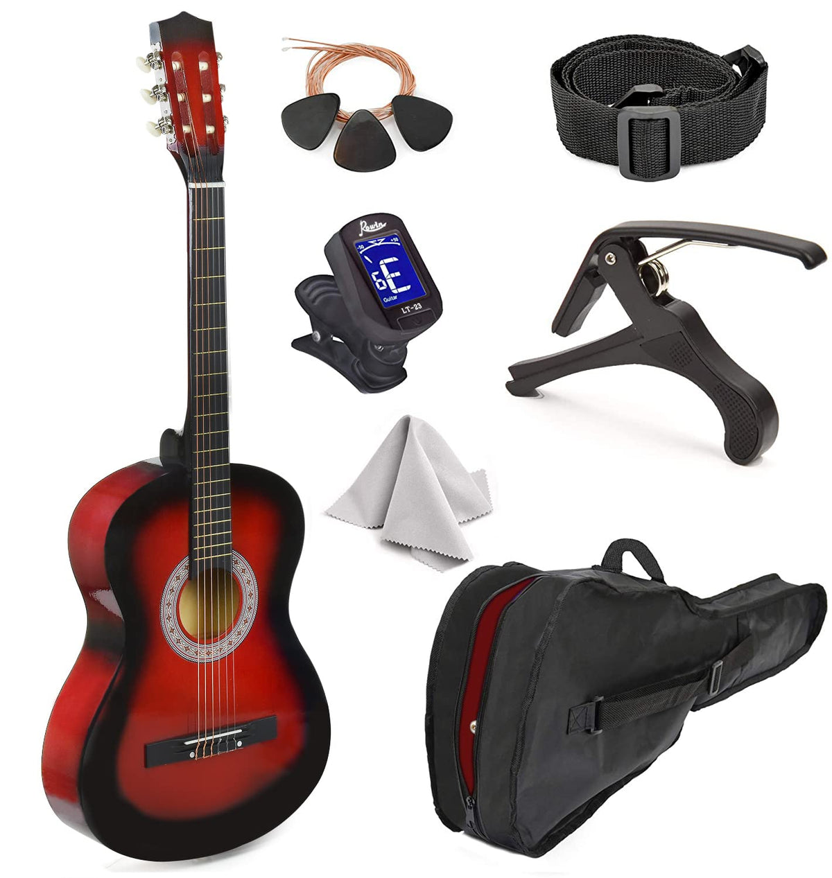 30" Wood Classical Guitar with Case and Accessories B86548