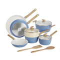 12-Piece Light Blue Ceramic Titanium-Infused Nonstick Cookware Set I768408