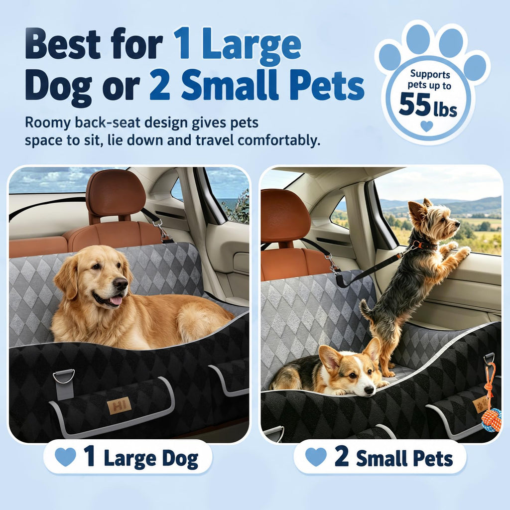 Medium & Large Dog Car Seat with Memory Foam Cushion U140591