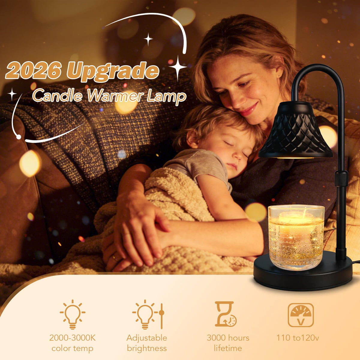 Adjustable Candle Warmer Lamp with Timer E22769