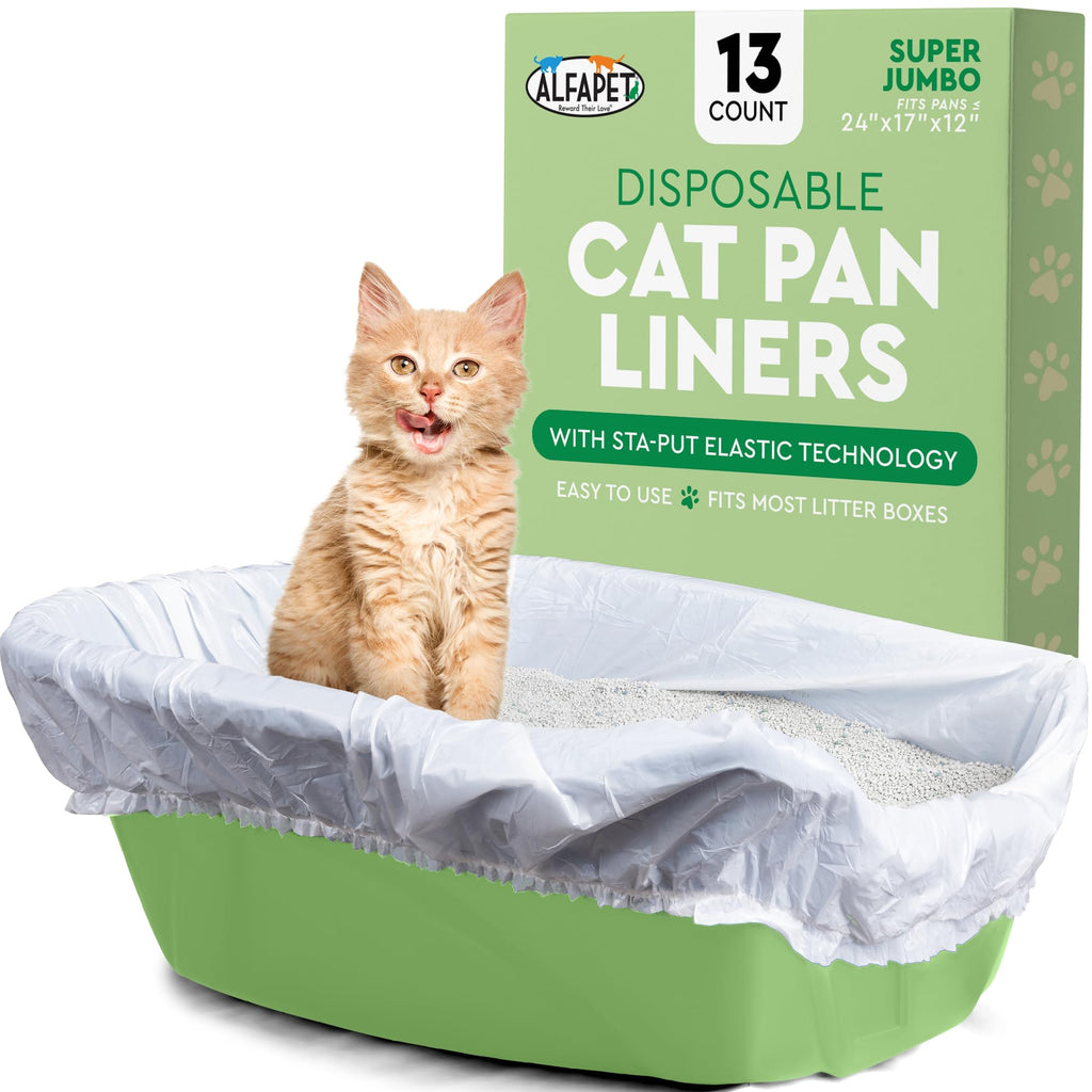 Elastic Cat Litter Box Liners, 13 Count Super Jumbo B247220