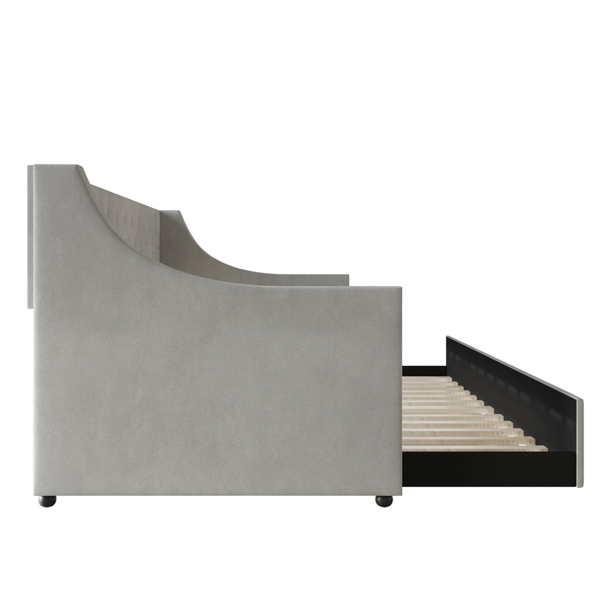 Twin Linen Upholstered Daybed with Trundle Z911