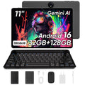 11 Inch Android 16 Tablet with Keyboard, 32GB RAM 128GB ROM, 8000mAh, Black P955