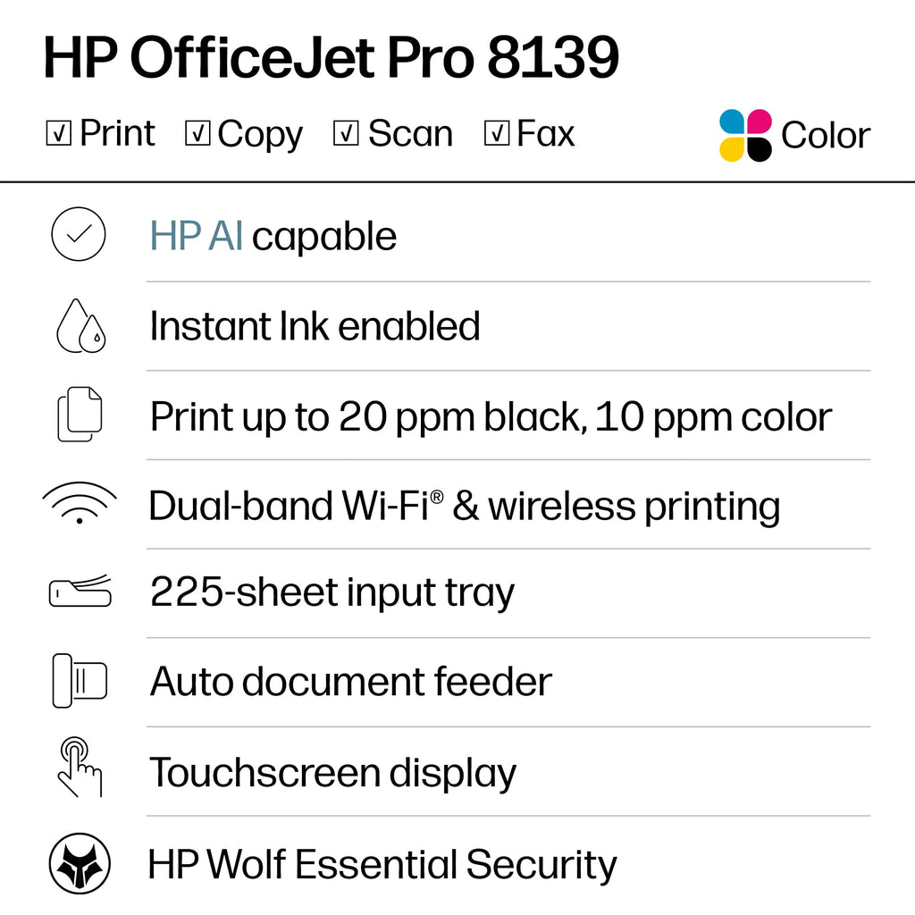 Wireless All-in-One Color Inkjet Printer A53962