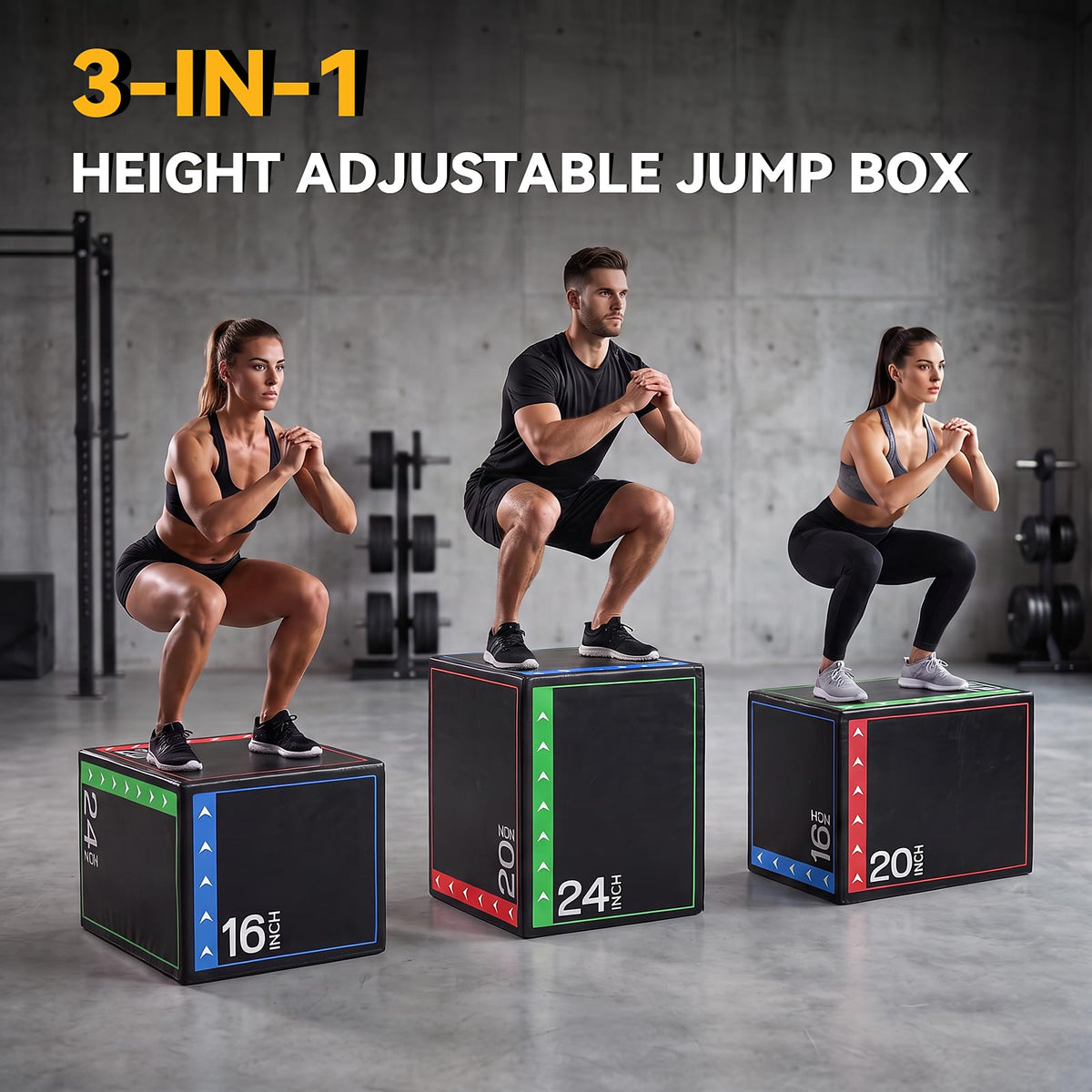 3-in-1 Plyo Jumping Exercise Box V4237
