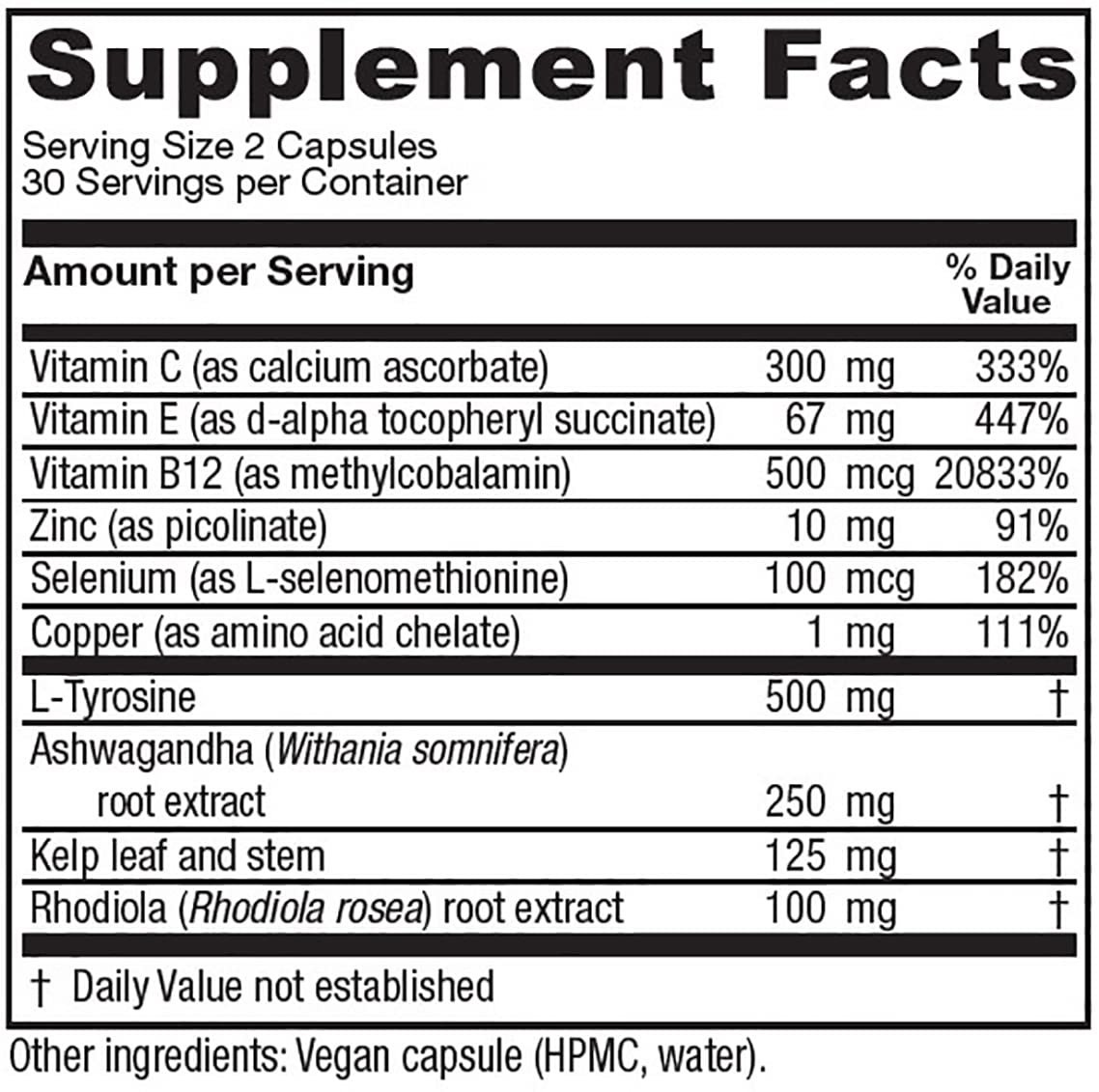 Vegan 60 Capsules H933754