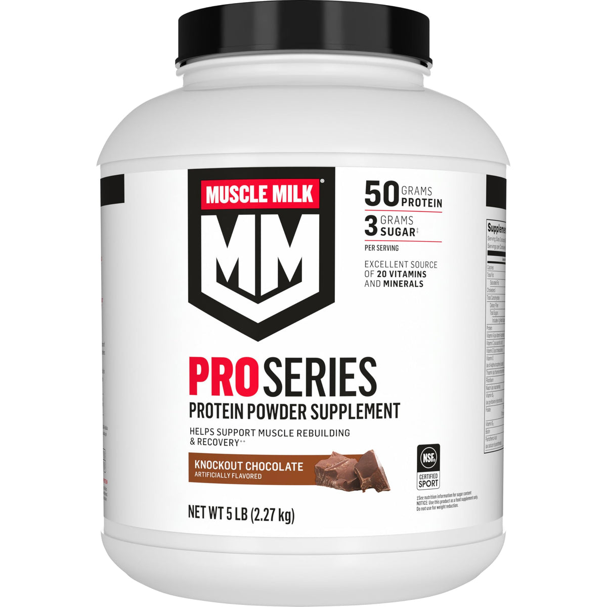 Knockout Chocolate Protein Powder, 5 Pound, 50g Protein C890