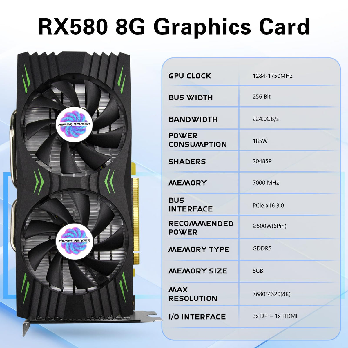 RX 580 8GB GDDR5 256 Bit Graphics Card I243