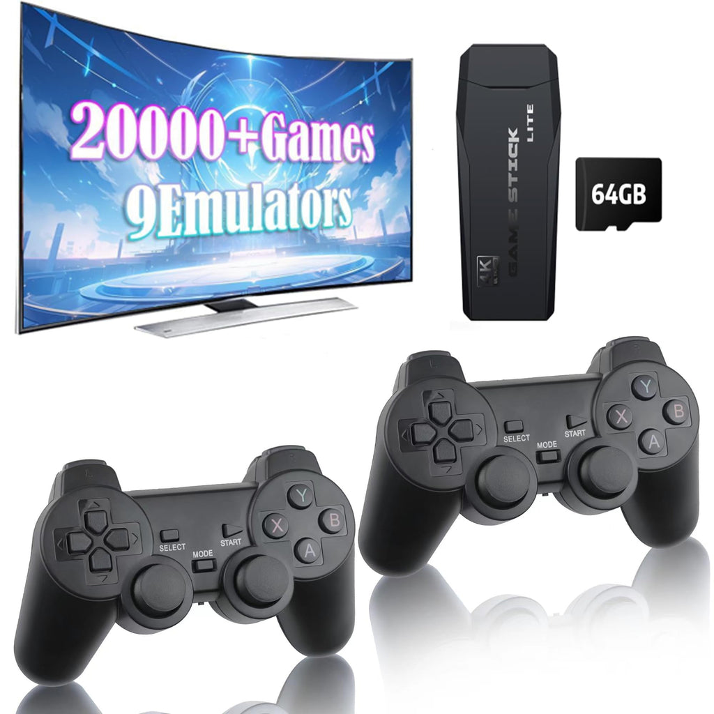 Retro Game Console 4K HDMI 15 Classic Emulators Dual 2.4G Wireless Controllers H468237
