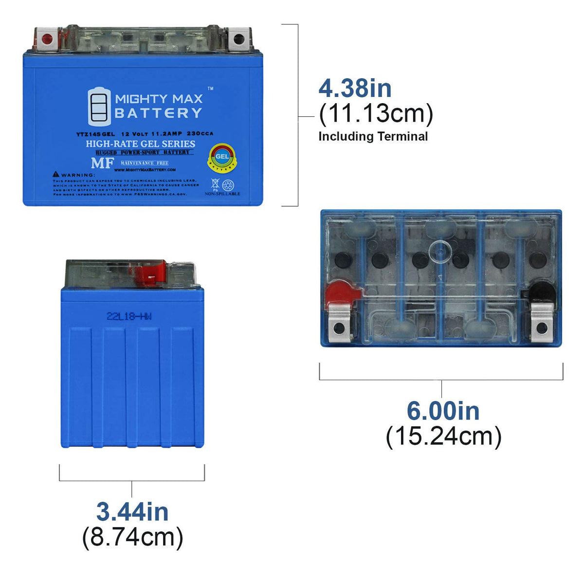 12V 11.2Ah GEL Battery D825
