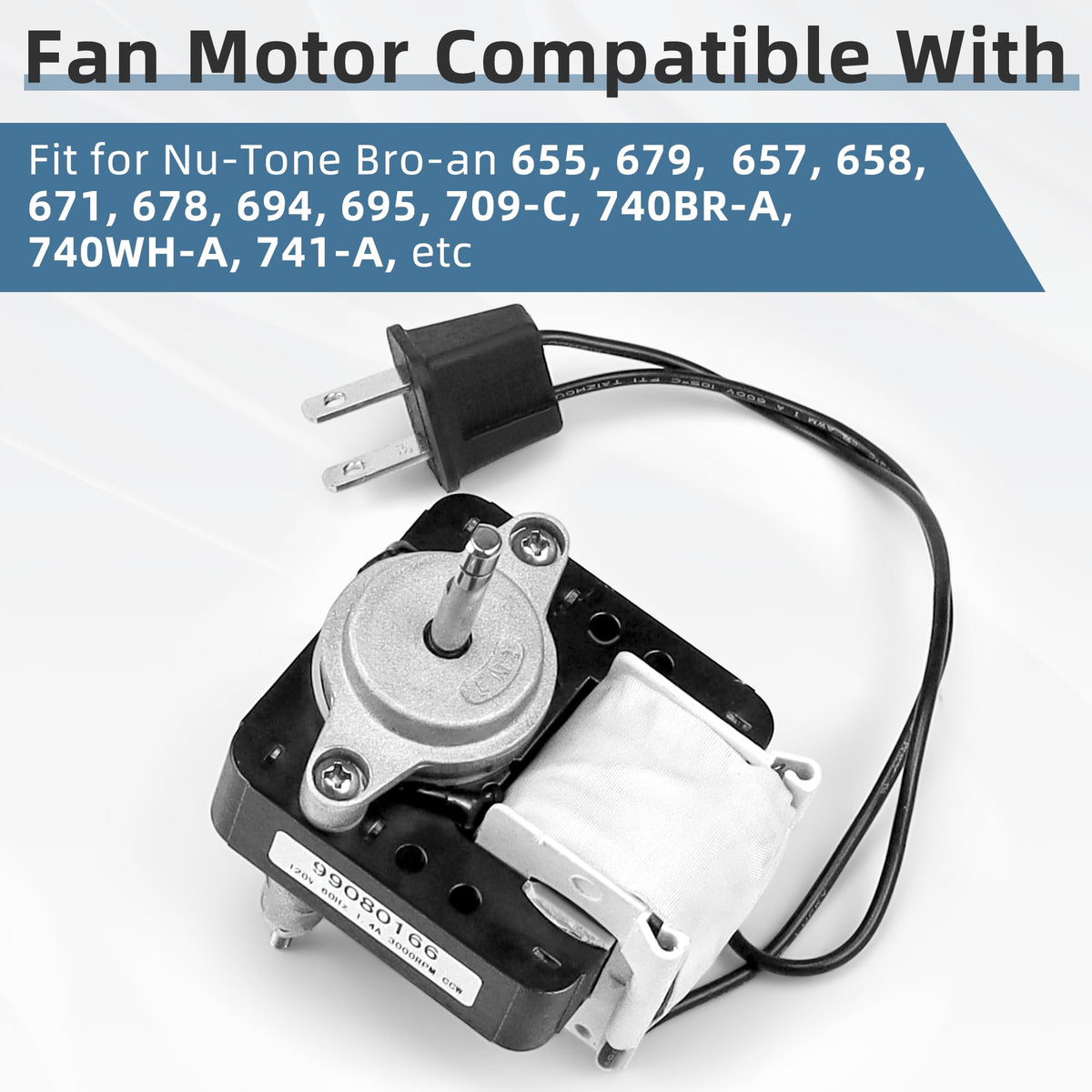 Bathroom Vent Bath Fan Motor Kit Replacement 70cfm 1.4 Amp 120V E72185
