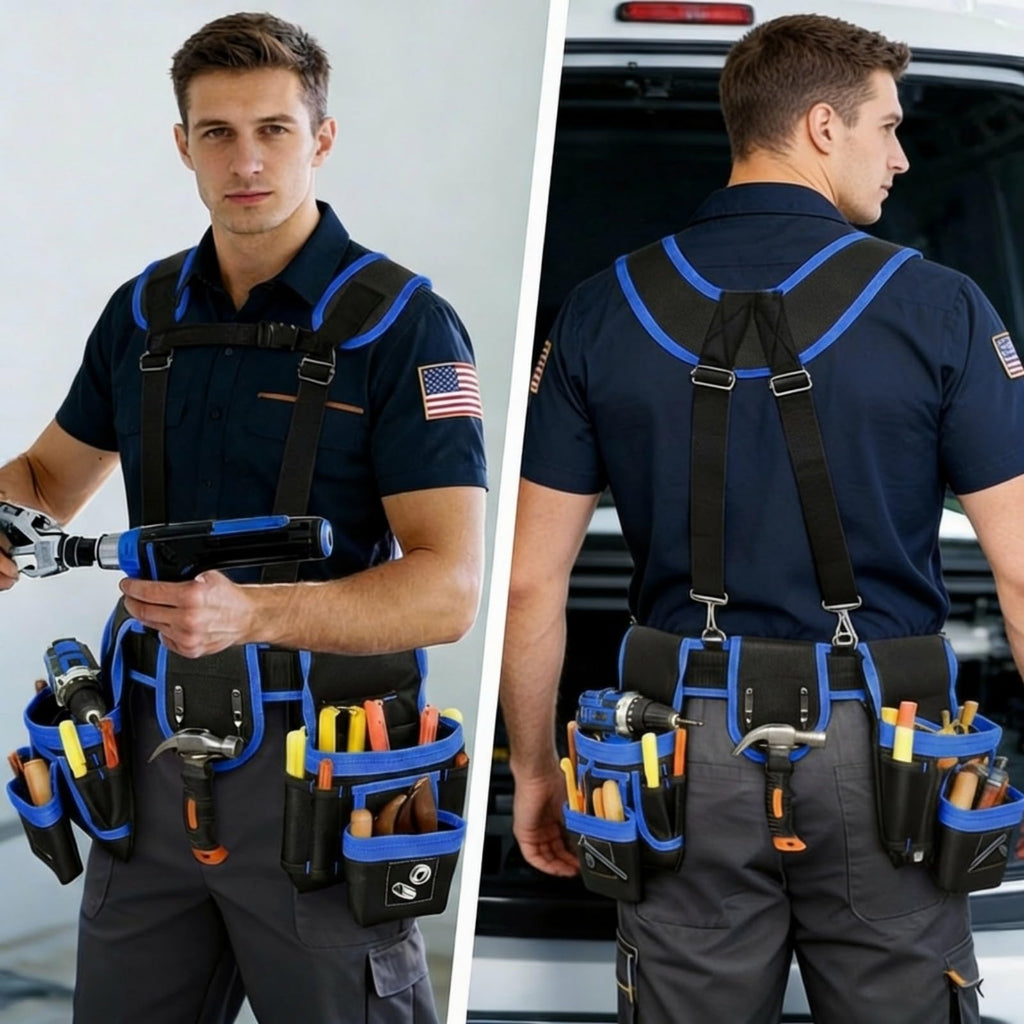 Heavy Duty Magnetic Tool Belt with Suspenders L31133