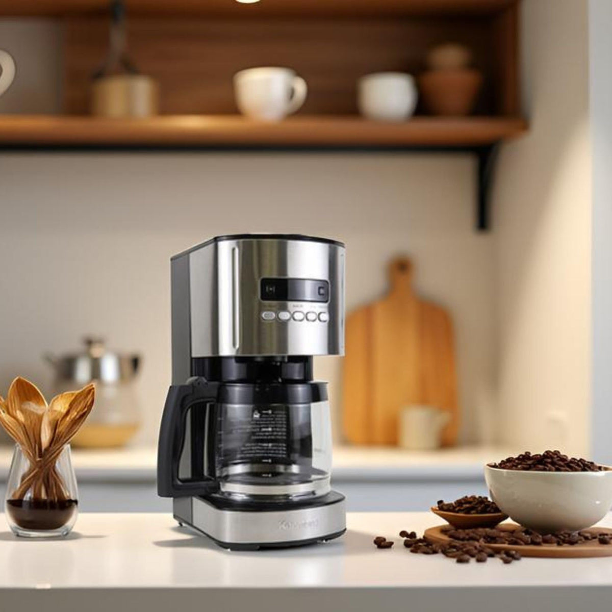 Programmable Drip Coffee Maker with Glass Pot, 12 Cup Black J1284