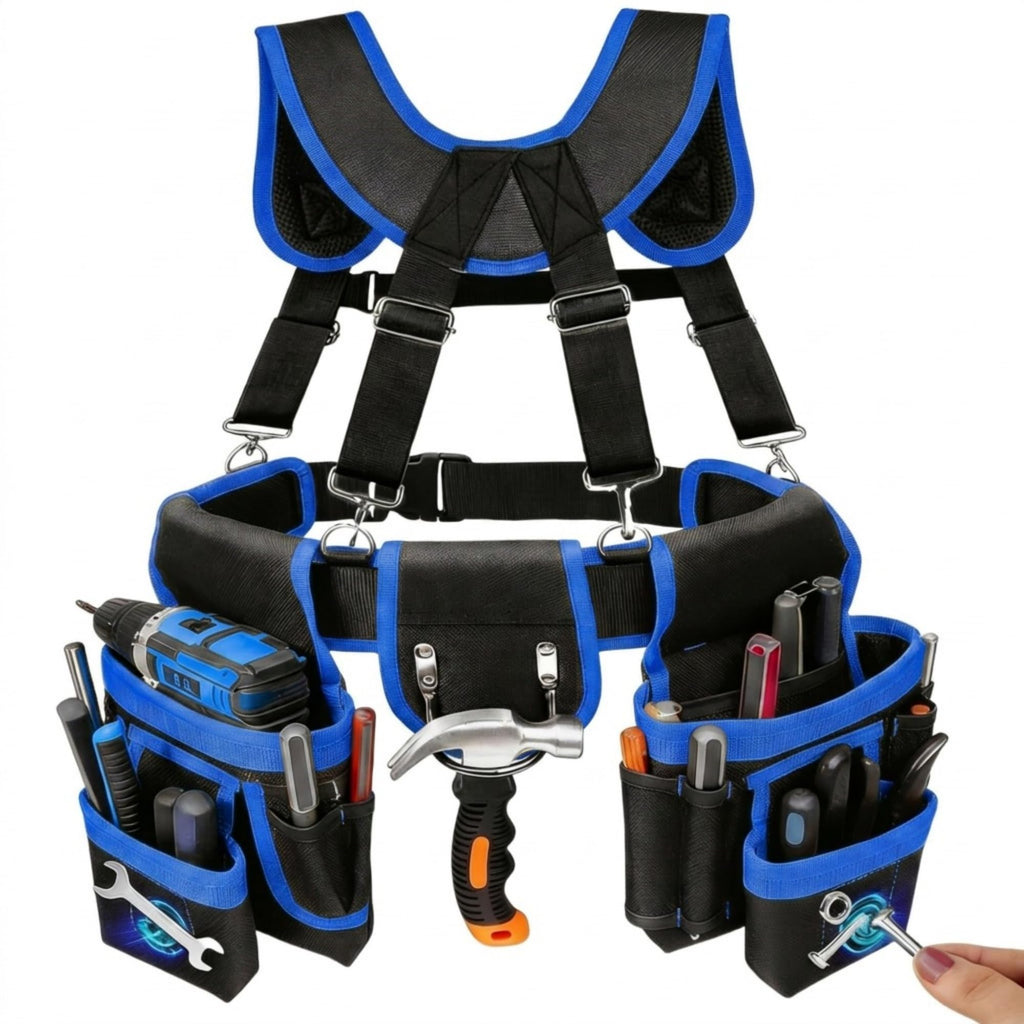 Heavy Duty Magnetic Tool Belt with Suspenders L31133