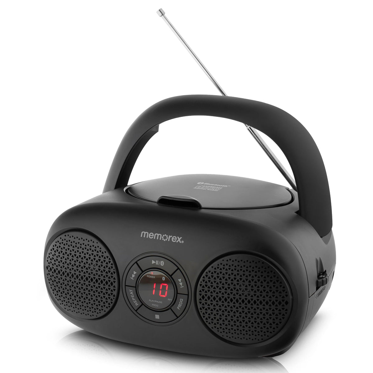 AM/FM Top Loading CD Player Portable Stereo with Auxiliary Input and LED Display T7304