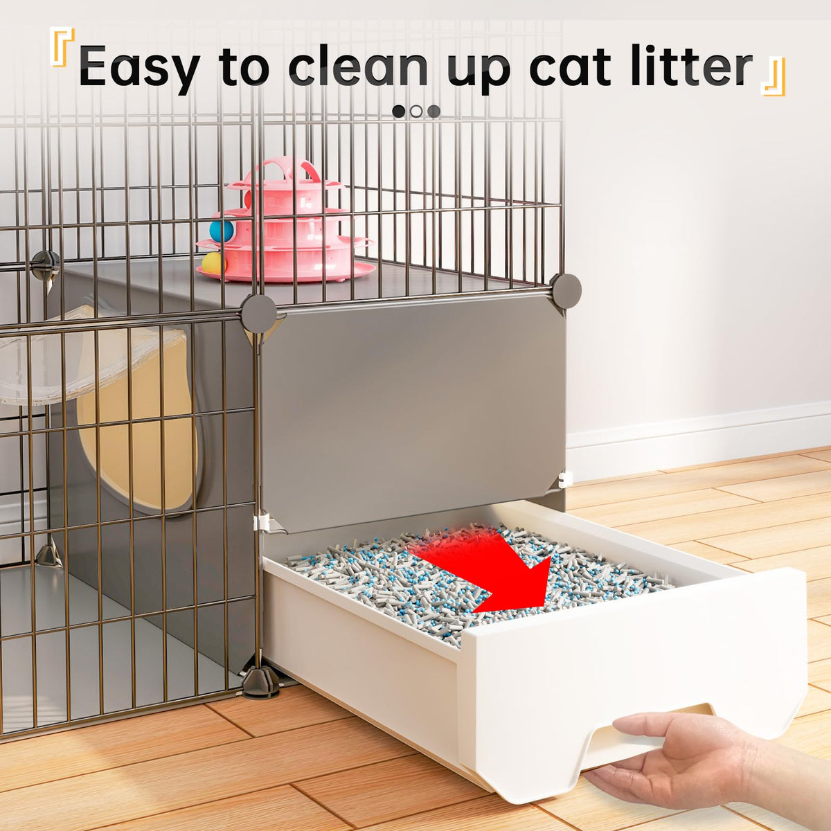 Large 4-Tier Cat Cage with Litter Box Y23799