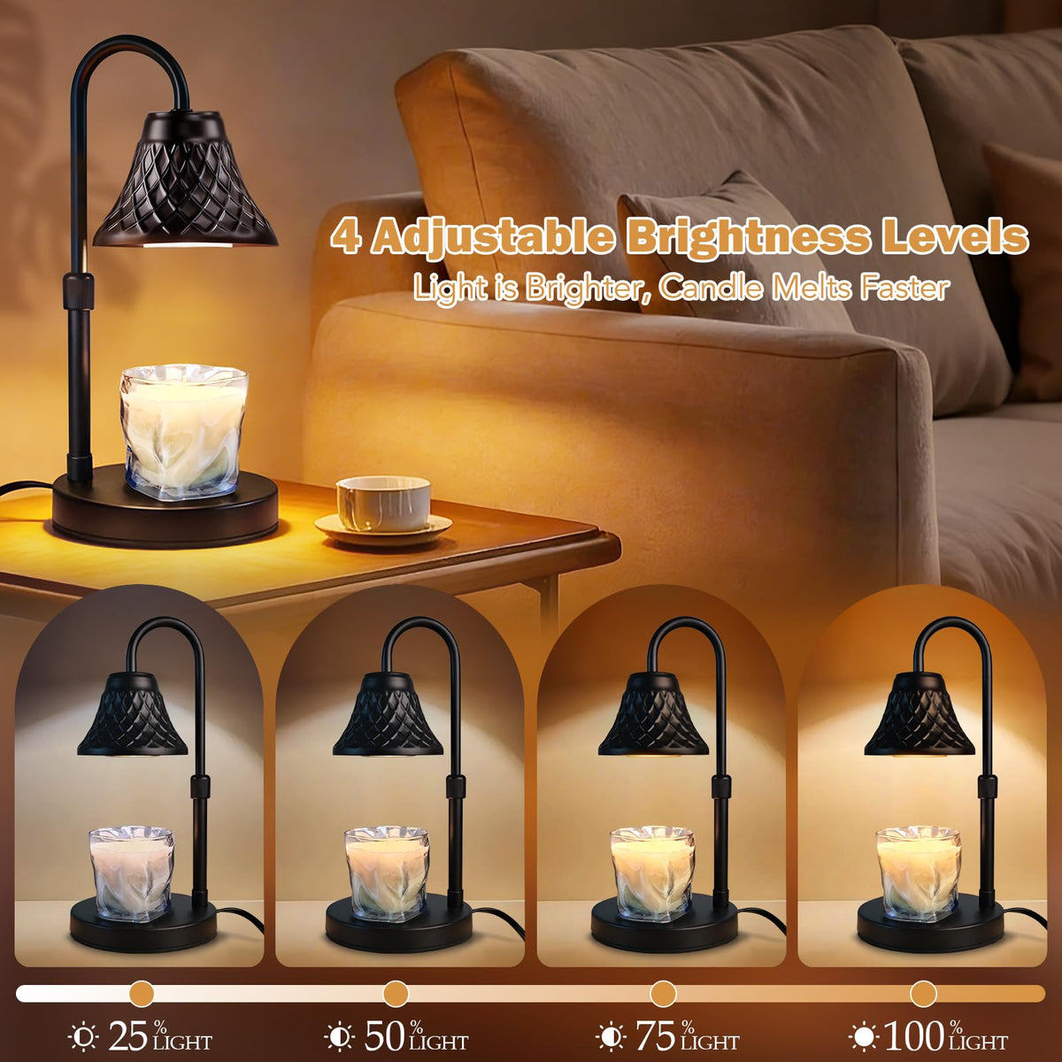 Adjustable Candle Warmer Lamp with Timer E22769