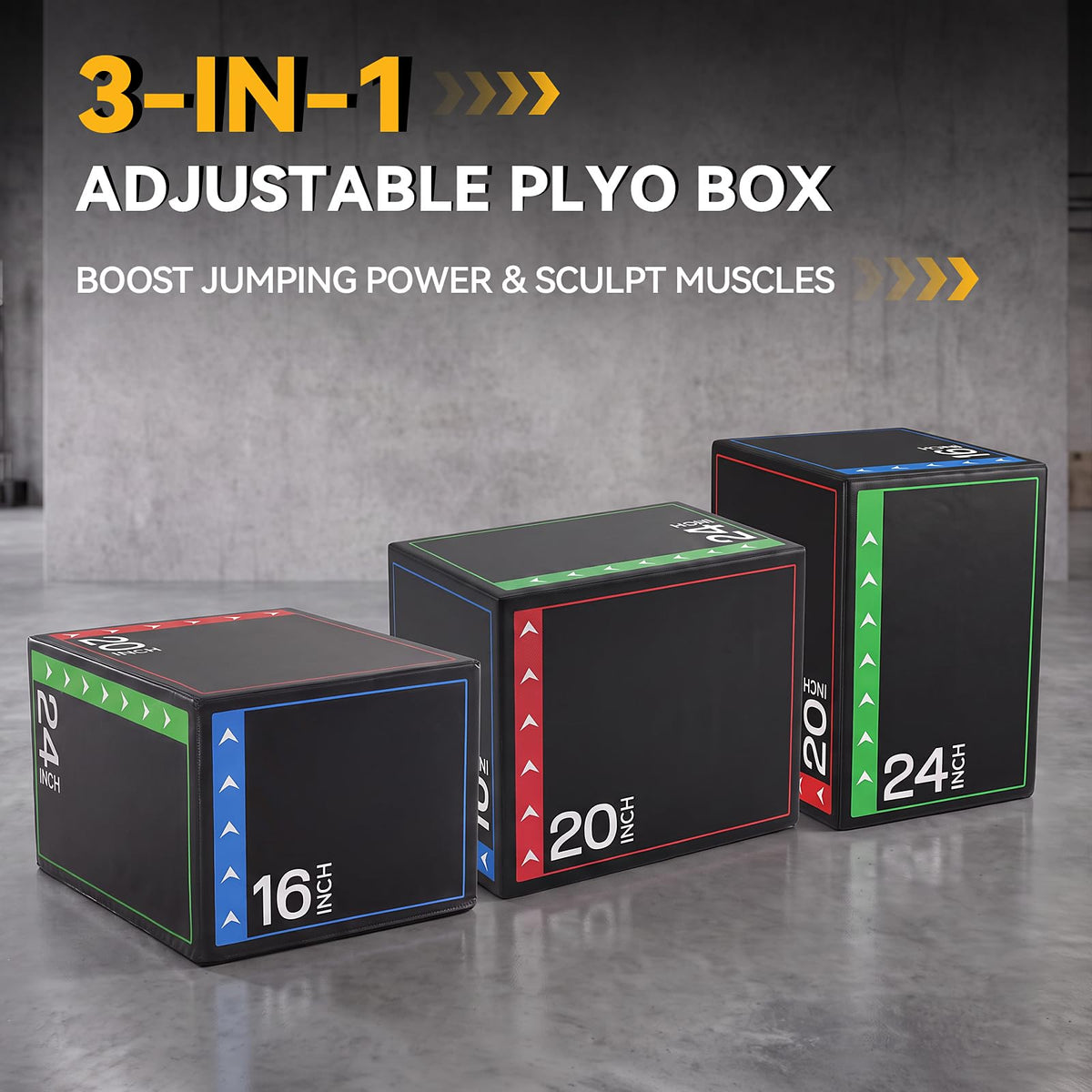 3-in-1 Plyo Jumping Exercise Box V4237