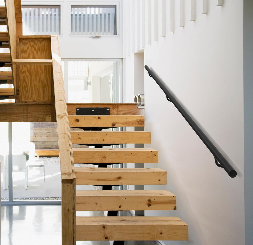 7 FT Matte Black Aluminum Handrail Set M35447