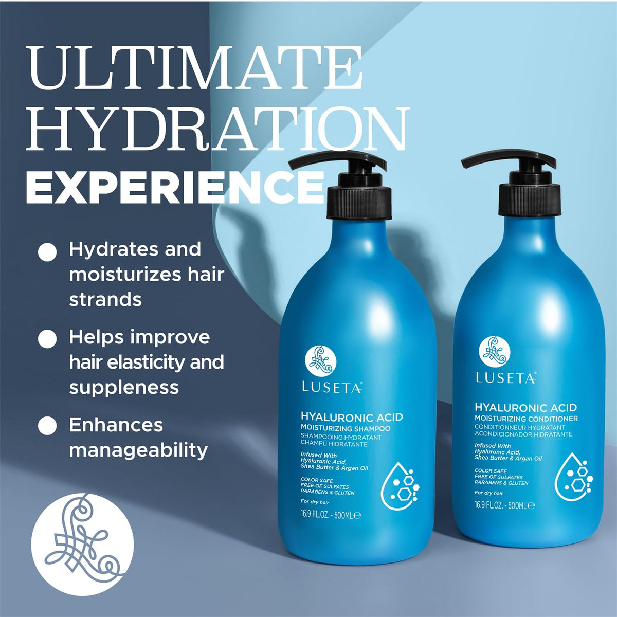 Hydrating Shampoo and Conditioner Set with Shea Butter & Avocado Oil P1089