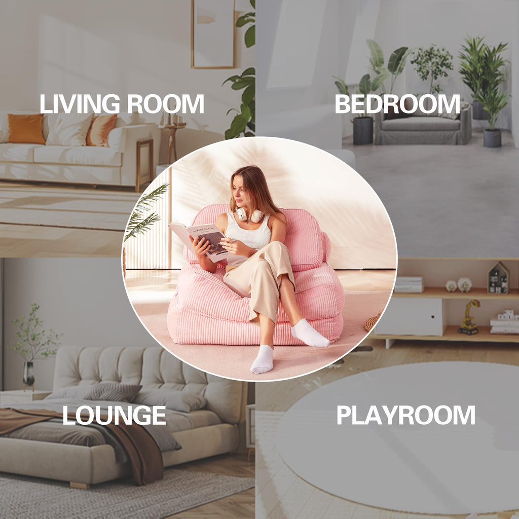 Pink Flannel Folding Sofa Bed E93674