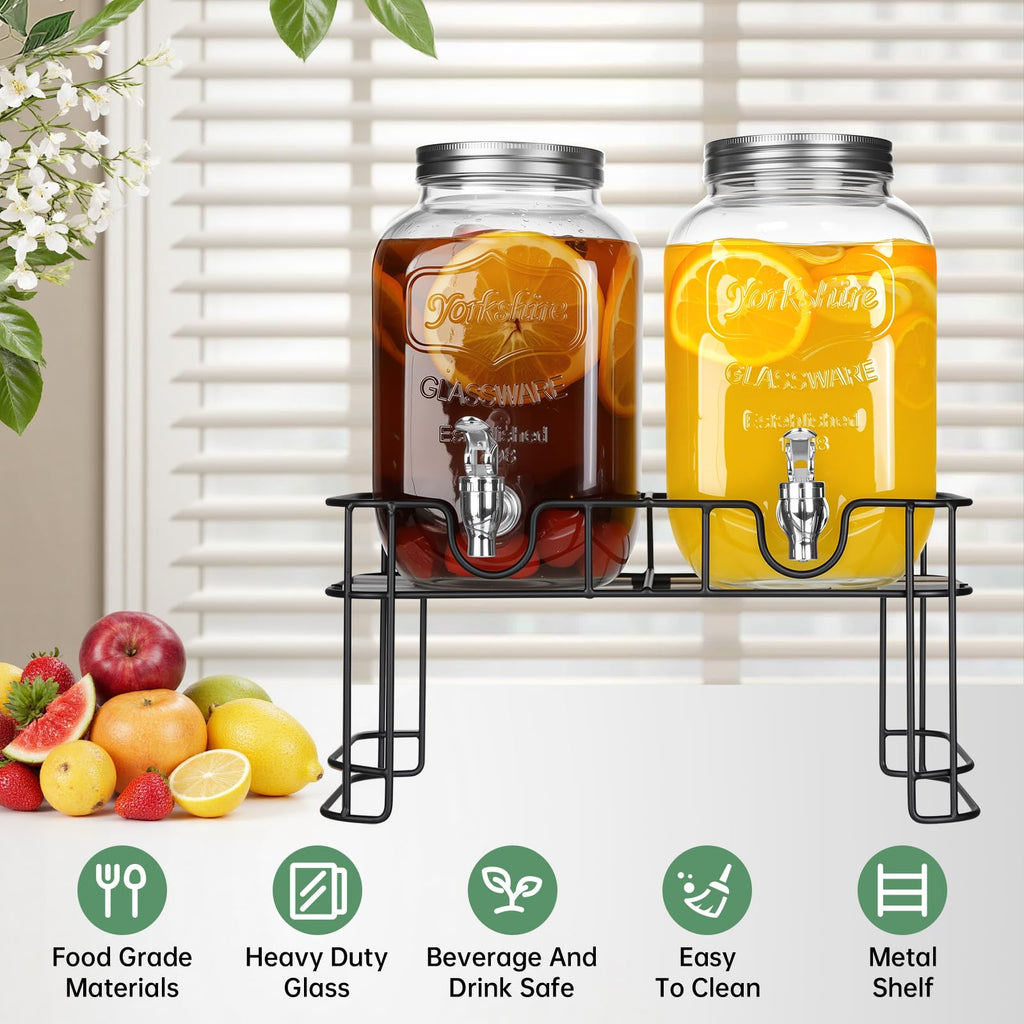 1 Gallon Glass Beverage Dispenser Jars P562680